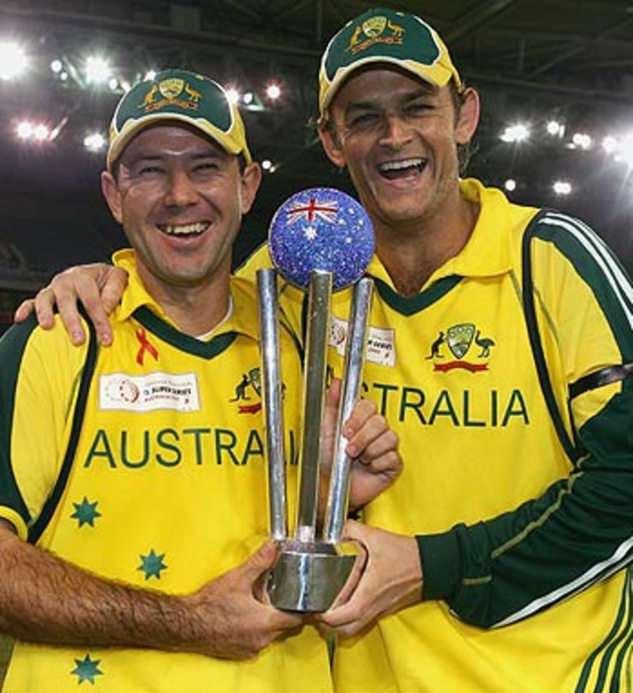 Ricky Ponting and Adam Gilchrist are over the moon, Australia v World XI, 3rd Odi, Melbourne, October 9, 2005
