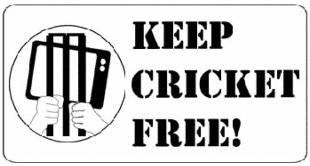 The Keep Cricket Free campaign logo, September 2005