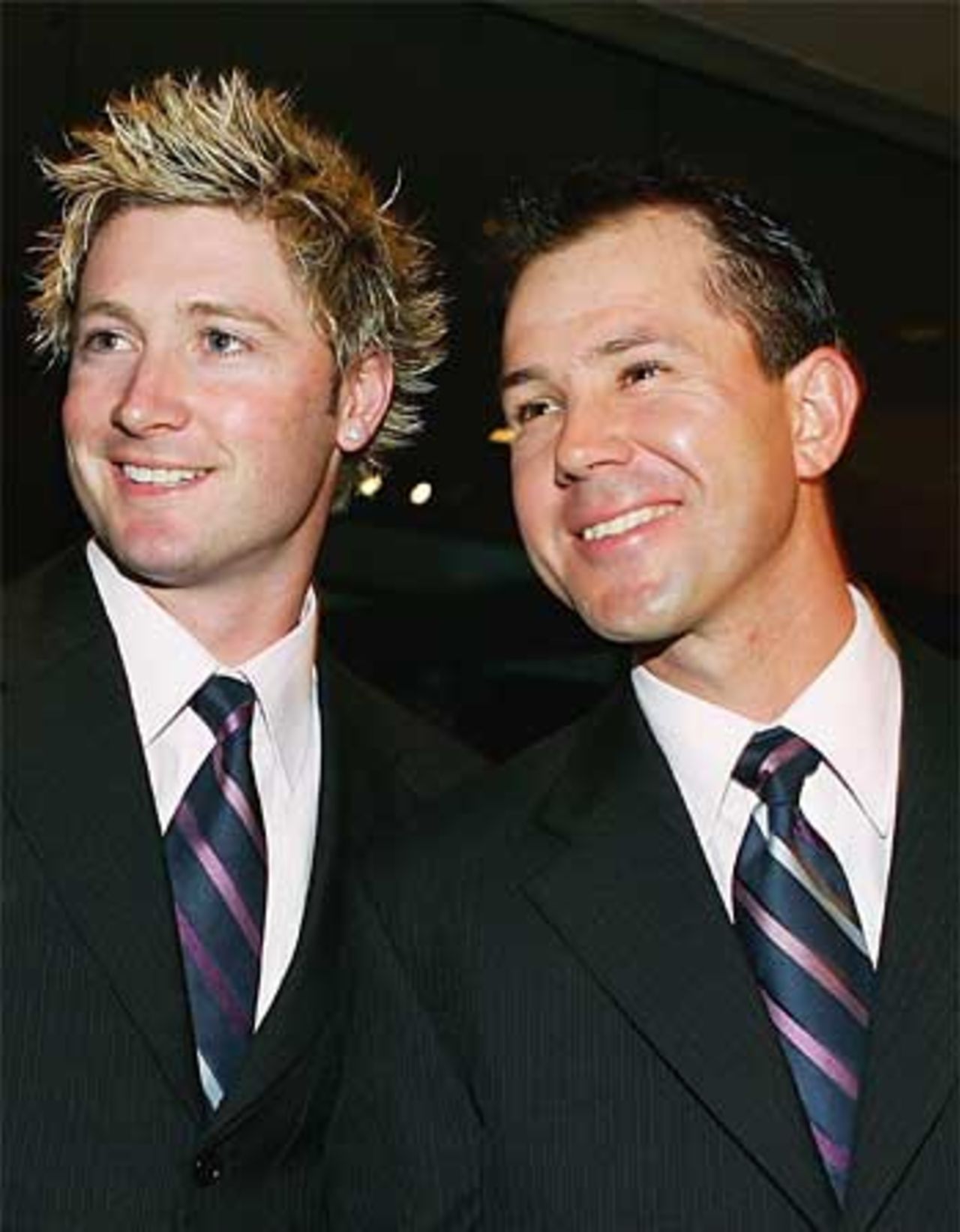 Michael Clarke and Ricky Ponting at the ICC Awards, Sydney, October 11, 2005