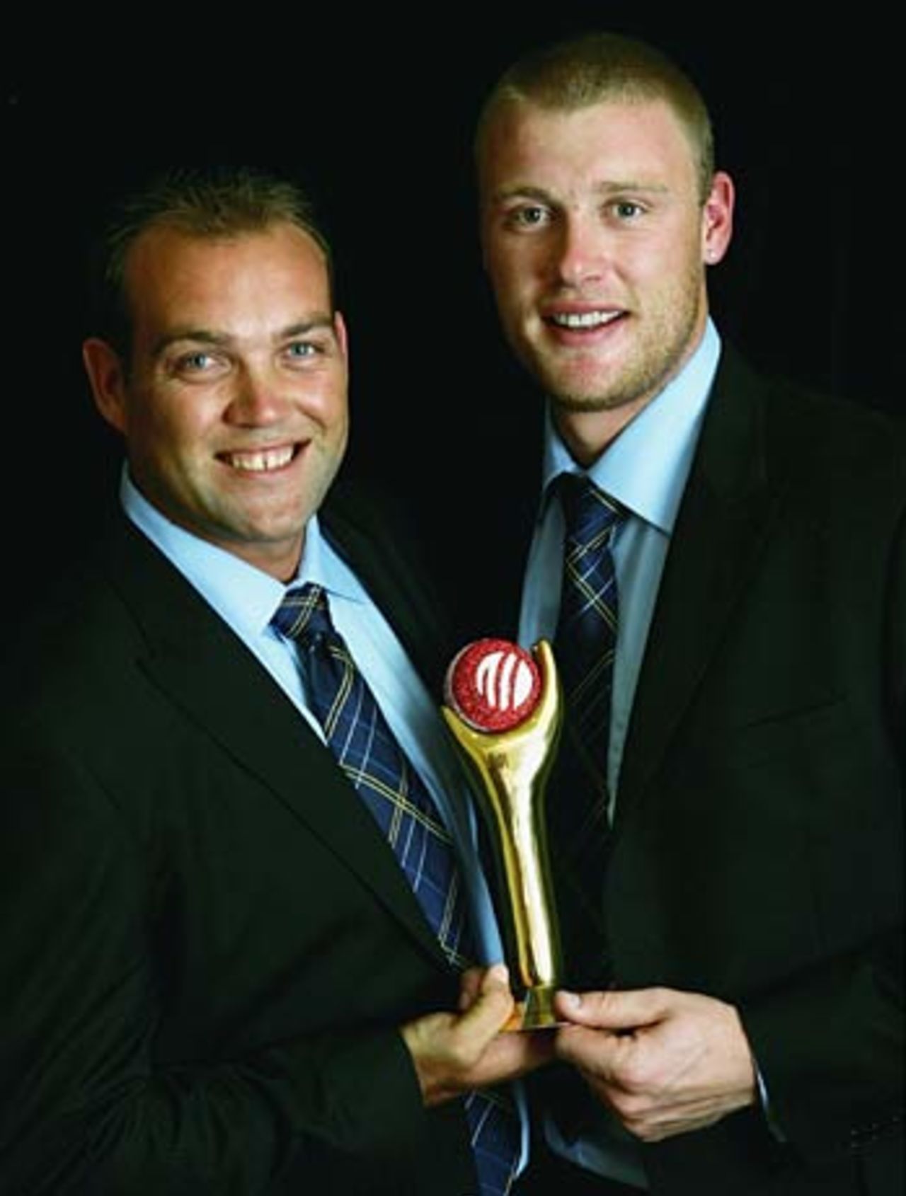Jacques Kallis and Andrew Flintoff: joint ICC Players of the Year , Sydney, October 11, 2005
