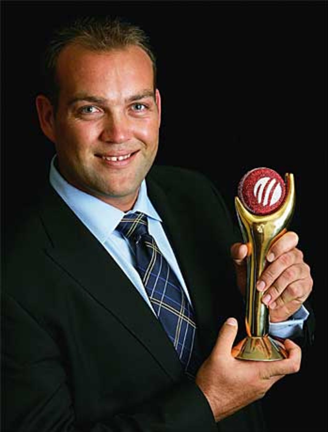 Jacques Kallis: ICC Player of the Year in 2005, in a tie with Andrew Flintoff, Sydney, October 11, 2005
