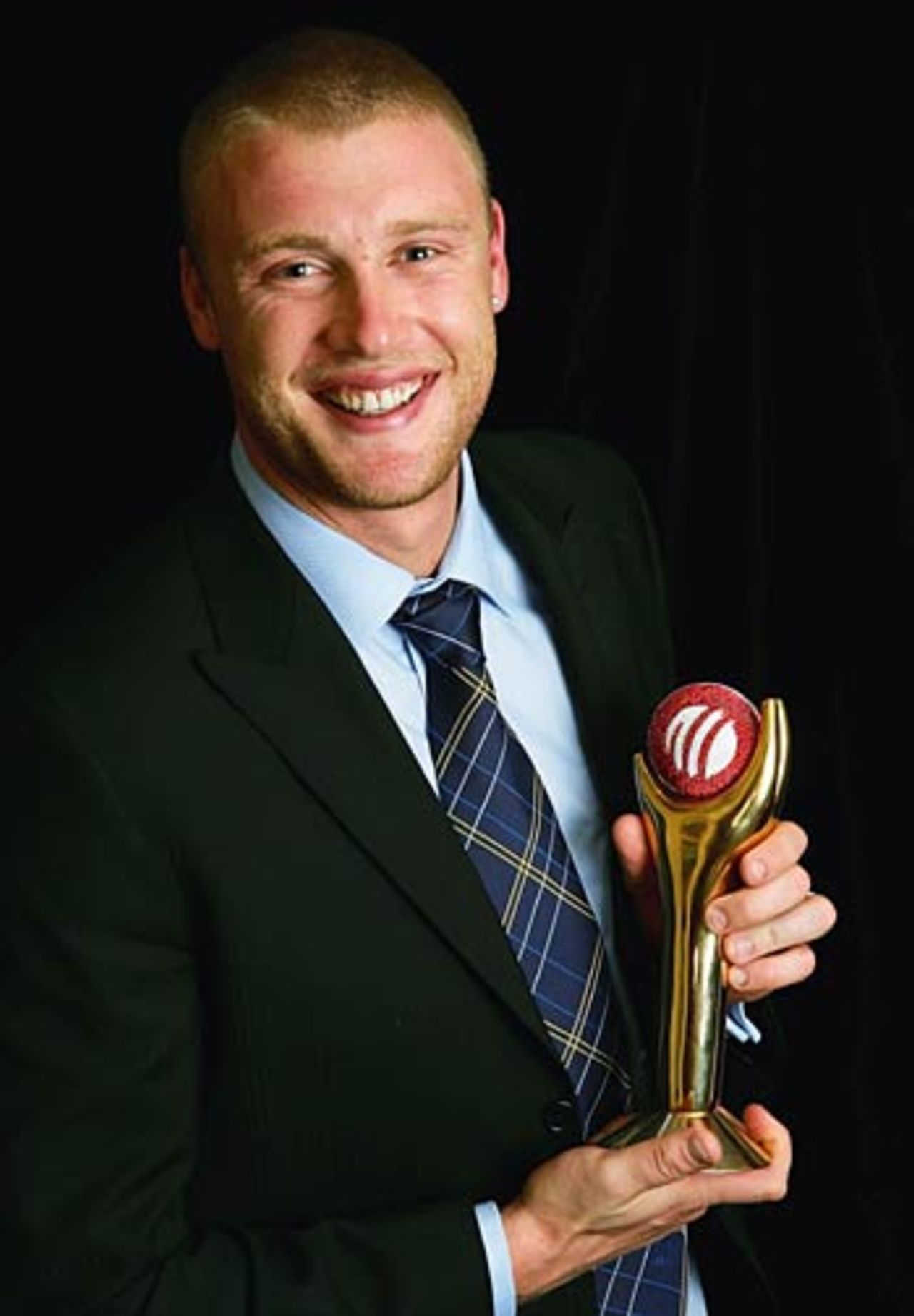 Andrew Flintoff shared the ICC Player of the Year award with Jacques Kallis