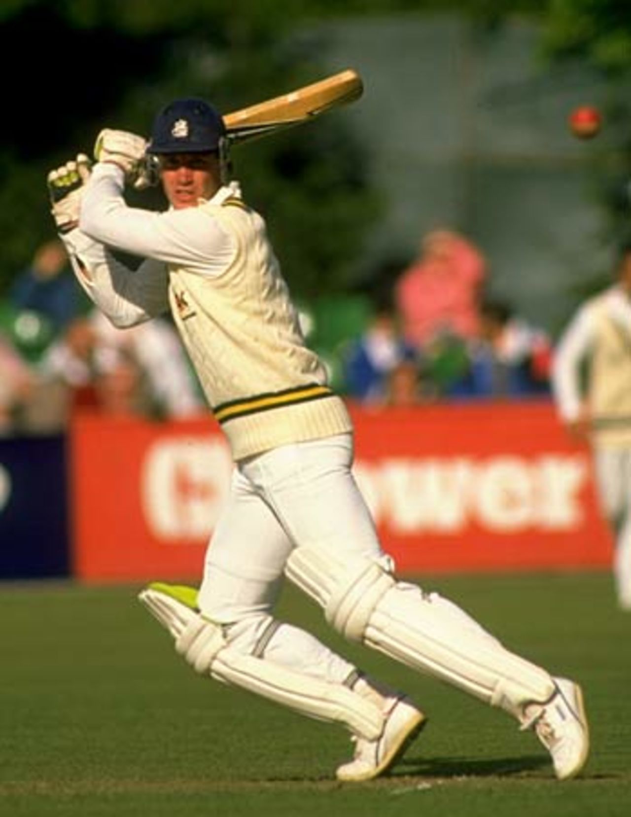 Chris Broad  in action,  Worcestershire v Nottinghamshire,  Worcester, May 1988
