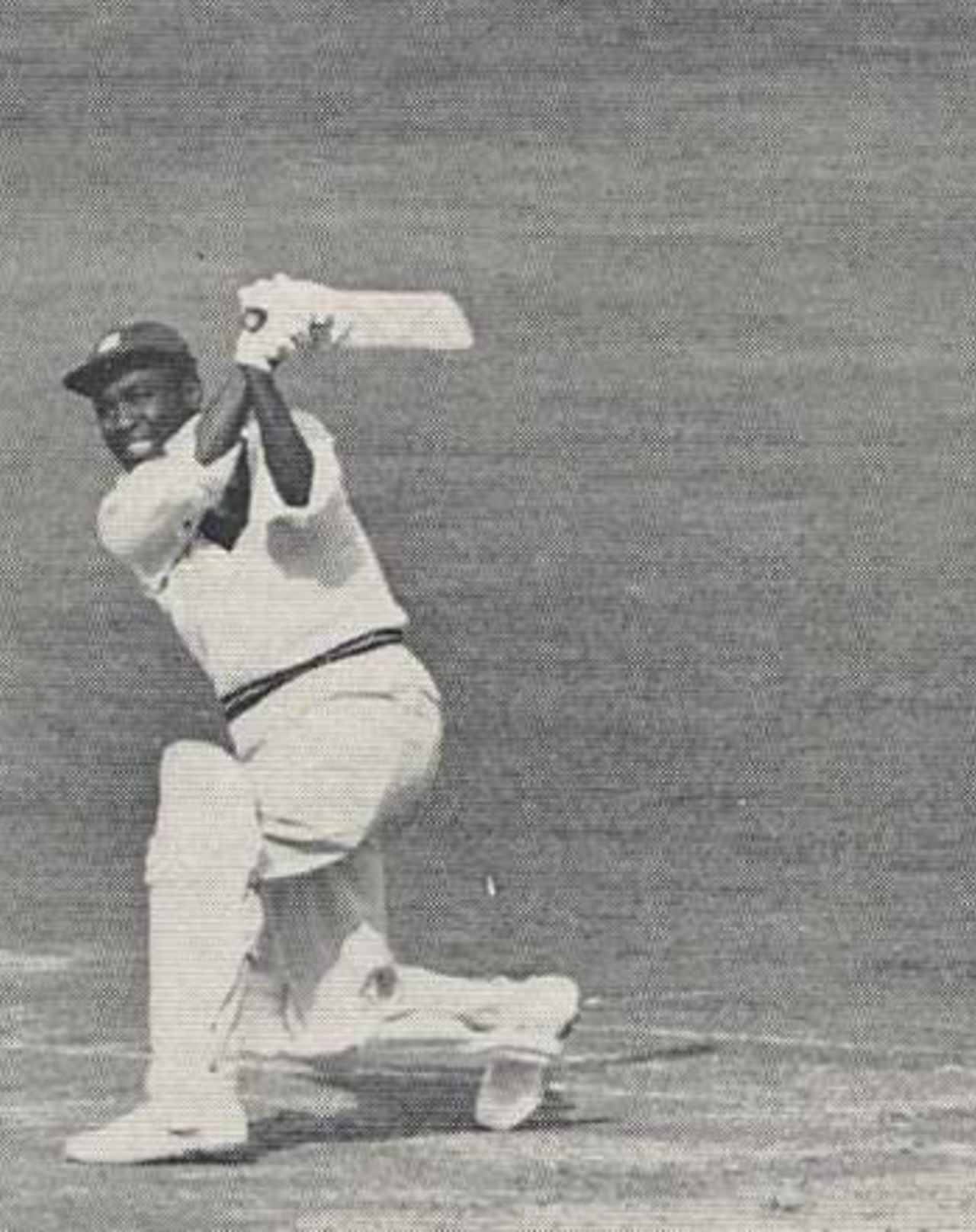 Conrad Hunte drives during his match-winning and unbeaten 88 against England at Lord's, Rest of the World v England XI, September 14, 1965