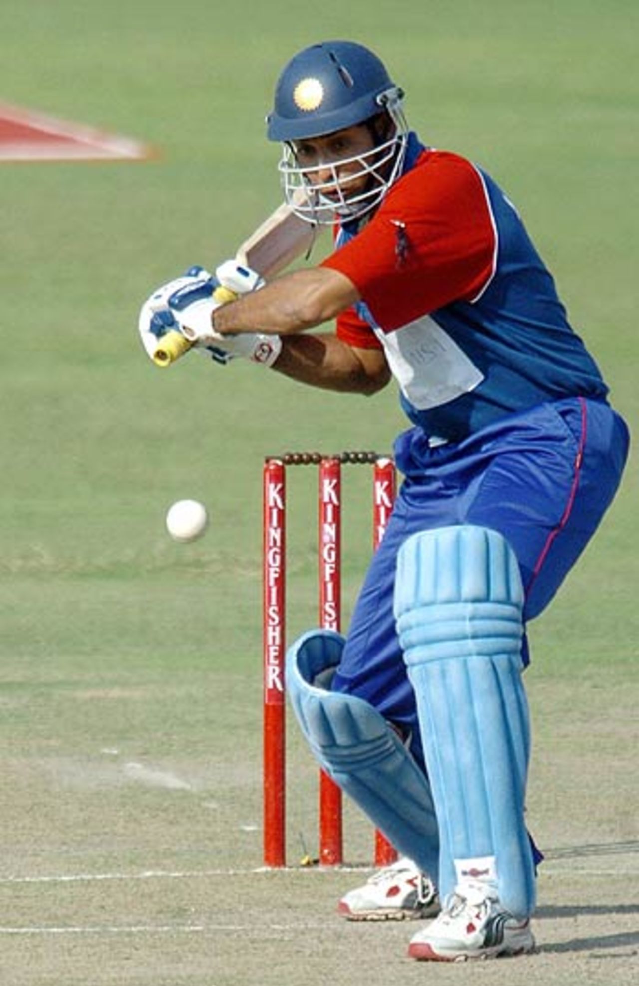 VVS Laxman during his century knock for India A vs India B, Challenger Trophy, Mohali, October 12, 2005