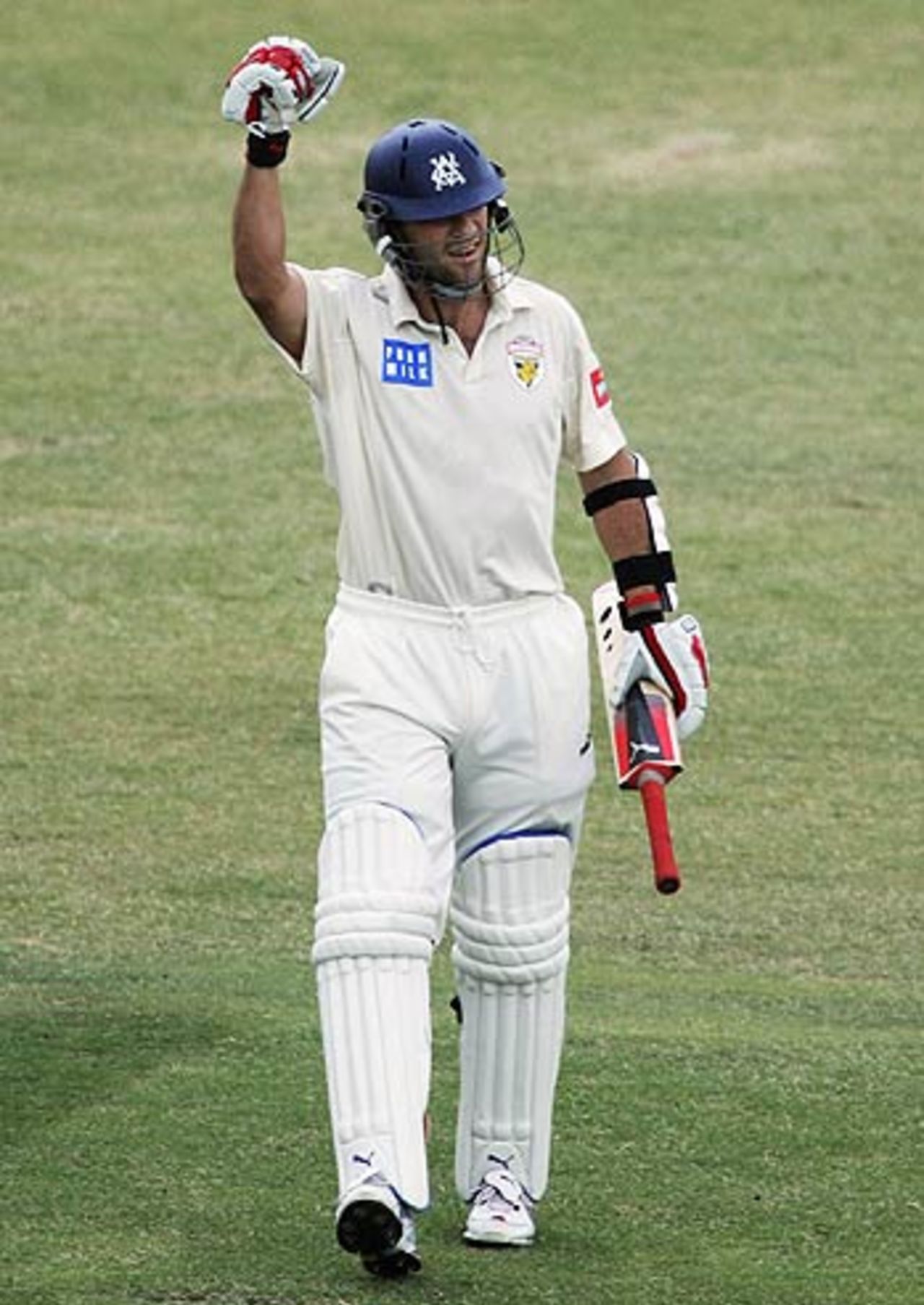 Jonathan Moss celebrates Victoria's win against Western Australia, Western Australia v Victoria, Perth, October 21, 2005
