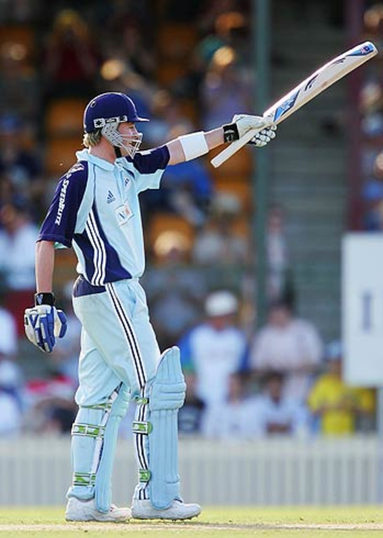 Michael Clarke celebrates his half-century, New South Wales v South Australia, ING Cup, Sydney, October 23, 2005