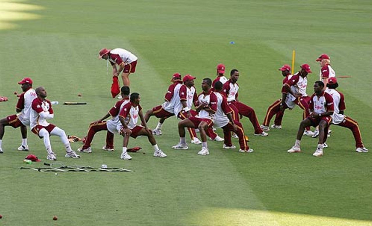 West Indies practise ahead of the first Test against Australia, Brisbane, November 1, 2005