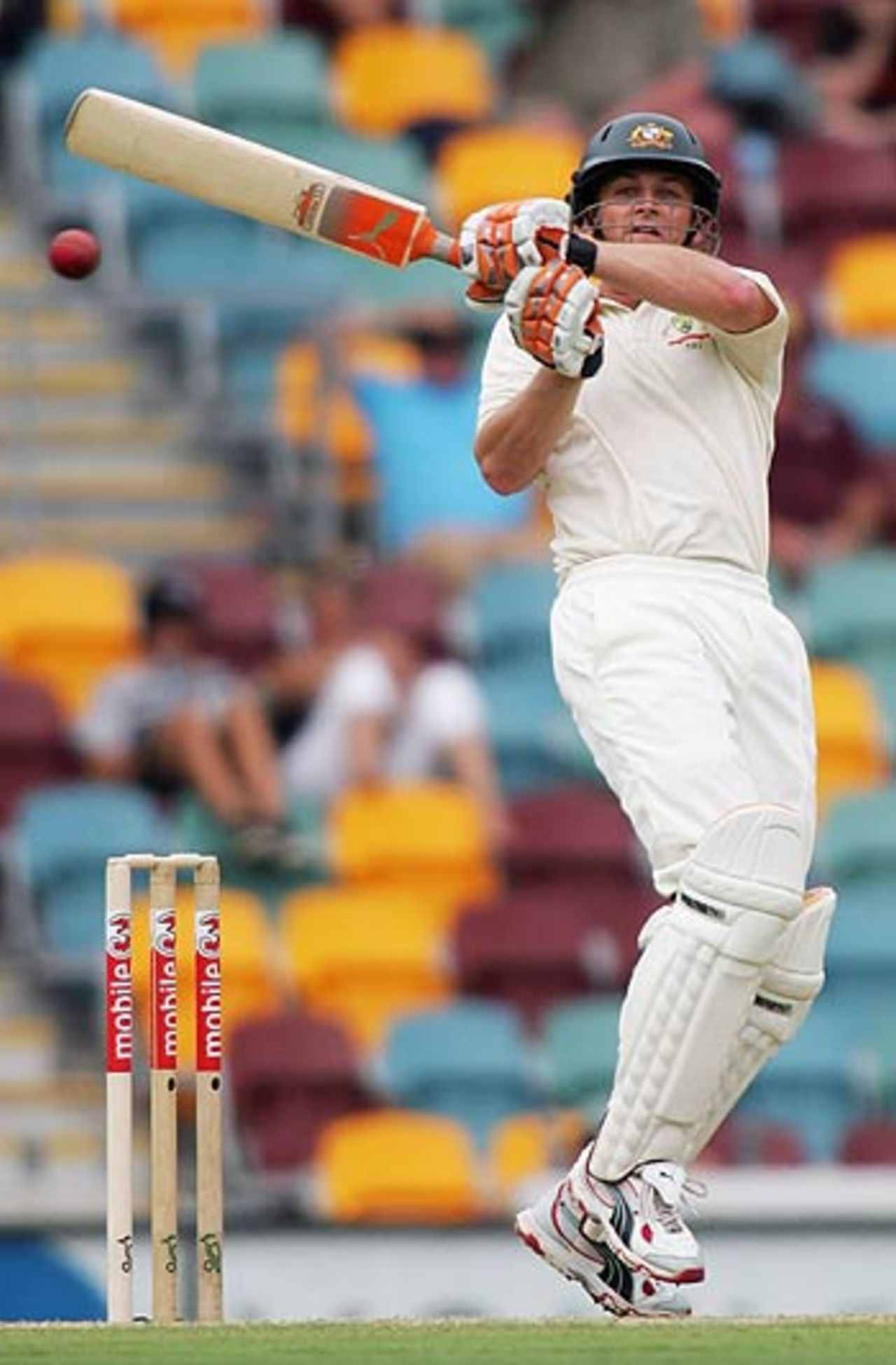 Adam Gilchrist pulls en route to 44, Australia v West Indies, 1st Test, Brisbane, 1st day, November 3, 2005