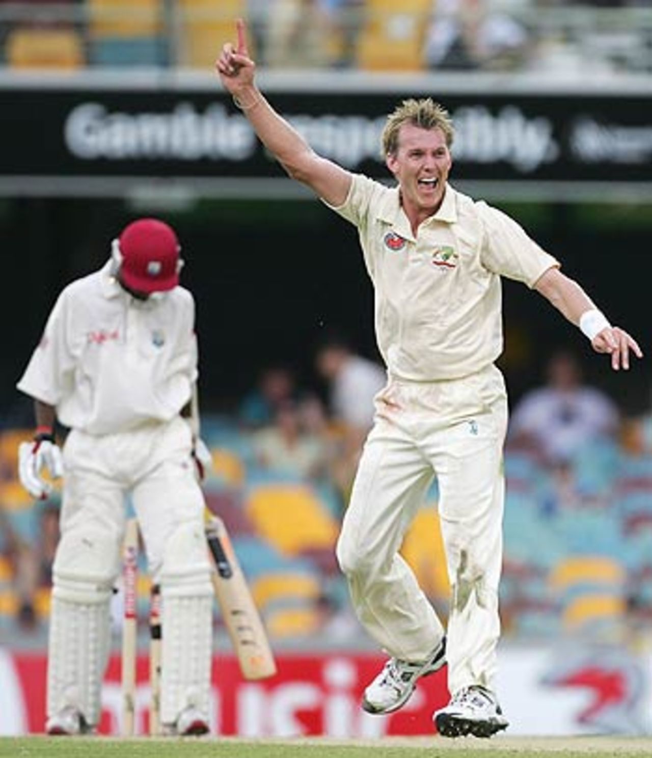Brett Lee has Denesh Ramdin caught behind, 1st Test, Brisbane, 4th day, November 5, 2005