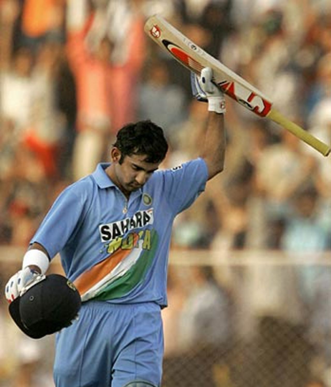 Gautam Gambhir made the most of an opportunity and hit a fine 103 at Ahmedabad, India v Sri Lanka, Ahmedabad, November 6, 2005