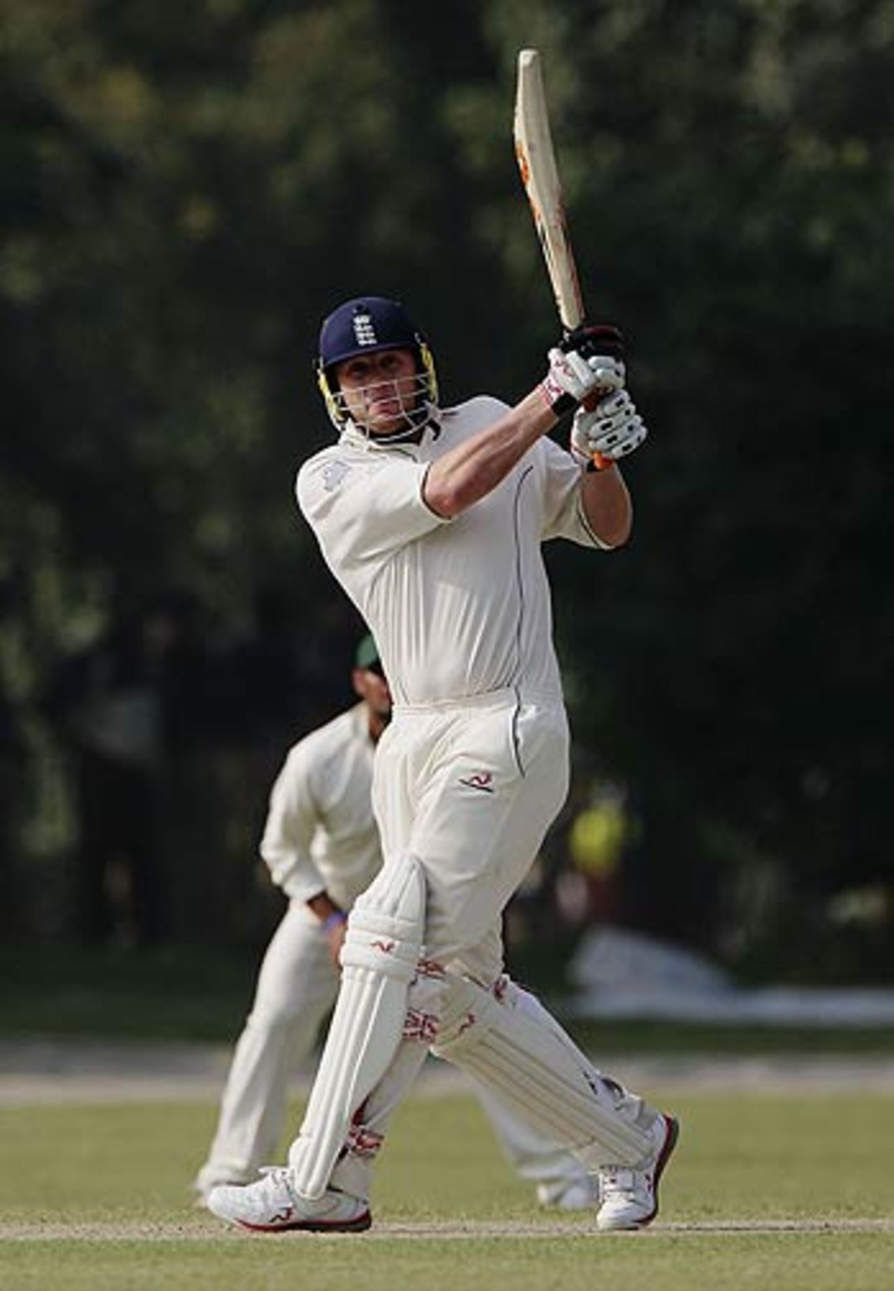 Andrew Flintoff pulls during his quickfire 28, Pakistan A v England XI, Tour Match, Lahore, November 7, 2005