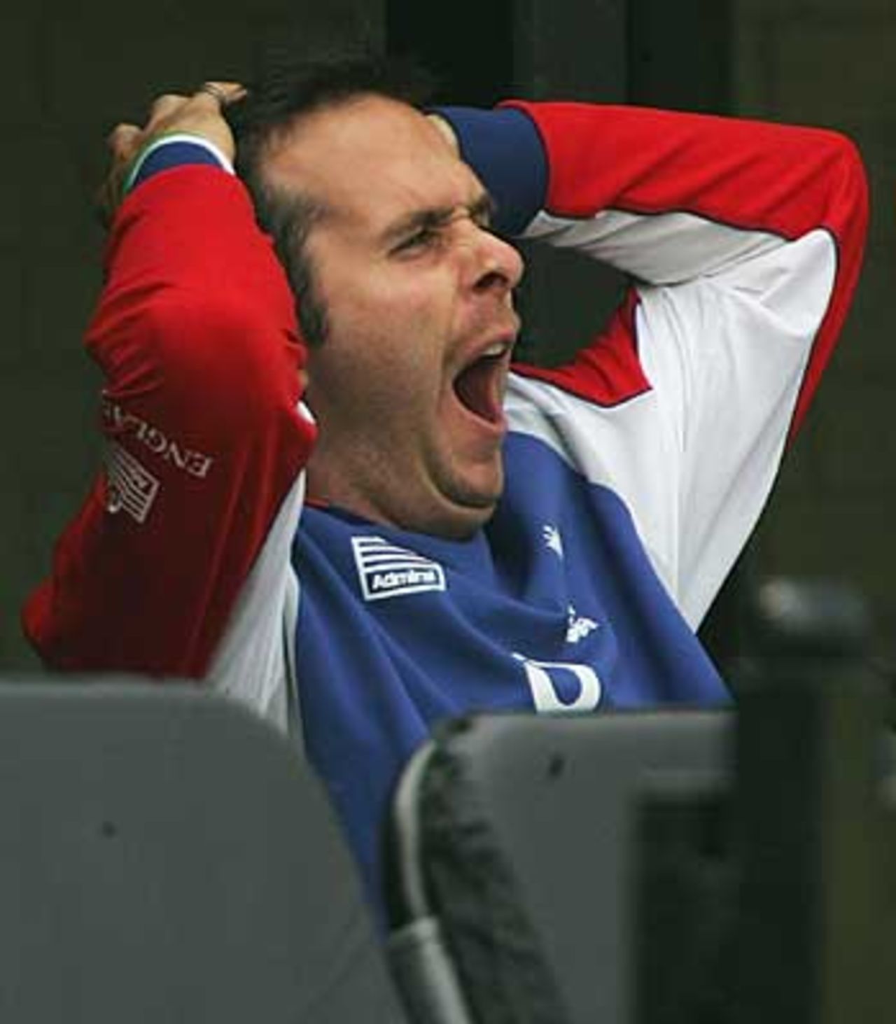 Michael Vaughan finds life tough on the sidelines as he watches England lose their final warm-up match, Pakistan A v England XI, Tour Match, Lahore, November 8, 2005