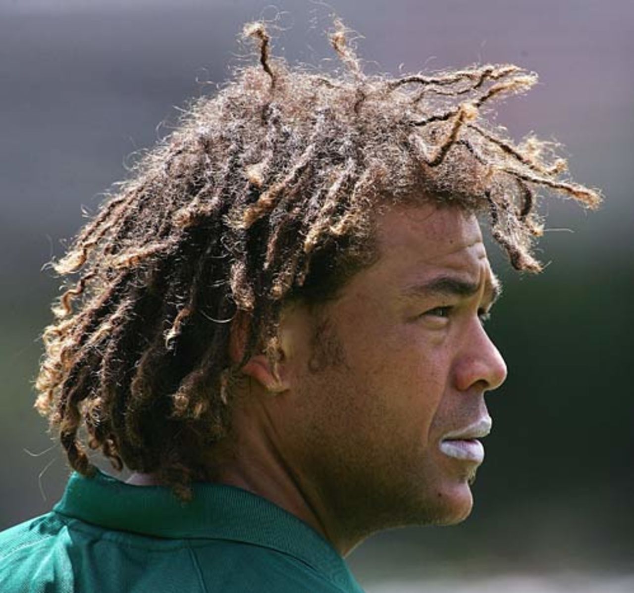A thoughtful Andrew Symonds, Bellerive Oval, Hobart, November 15, 2005
