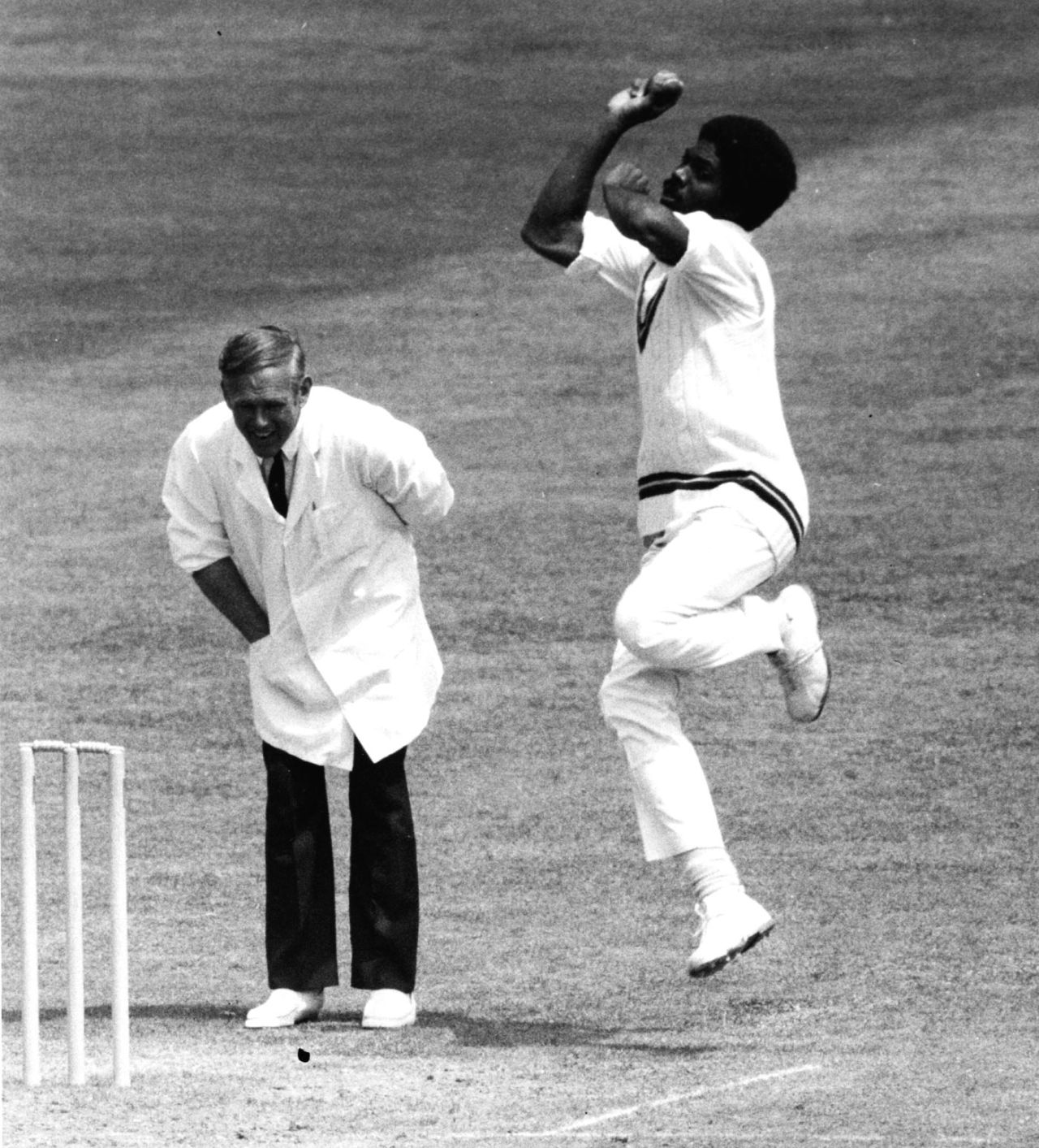 Michael Holding charges in, England v West Indies, 2nd Test, Lord's, June 22, 1976