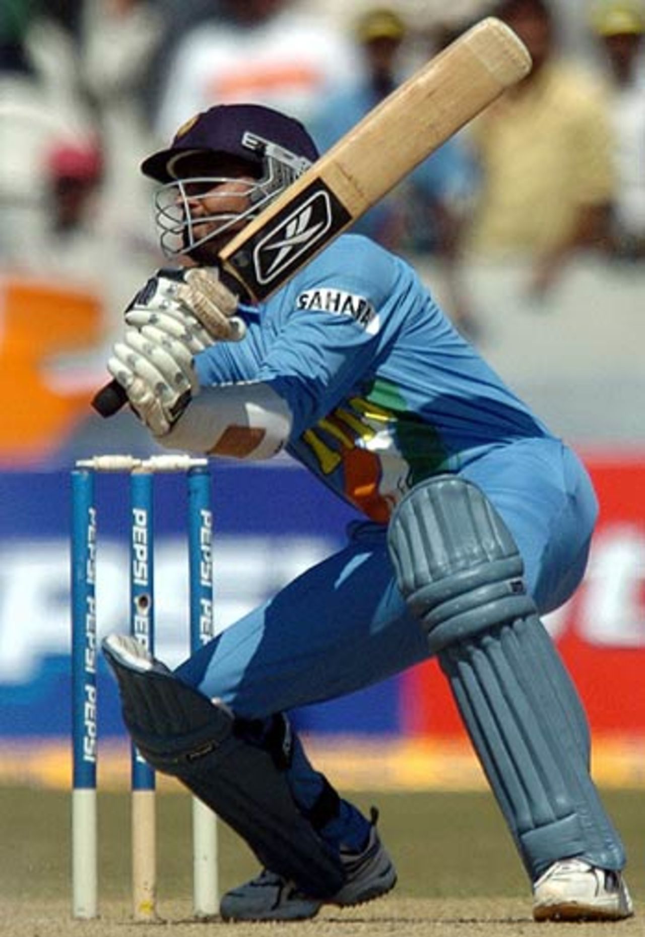 Harbhajan Singh's audacious hitting at the end saw India to 249, India v South Africa, 1st ODI, Hyderabad, November 16, 2005