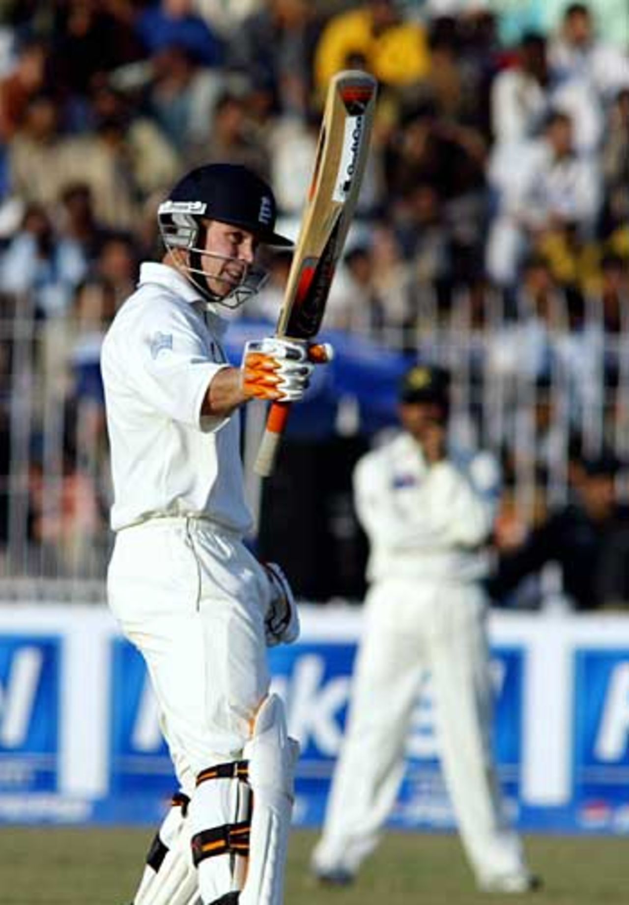 Geraint Jones reaches his fifty to edge England closer to Pakistan's total, Pakistan v England, 2nd Test, Faisalabad, November 22, 2005