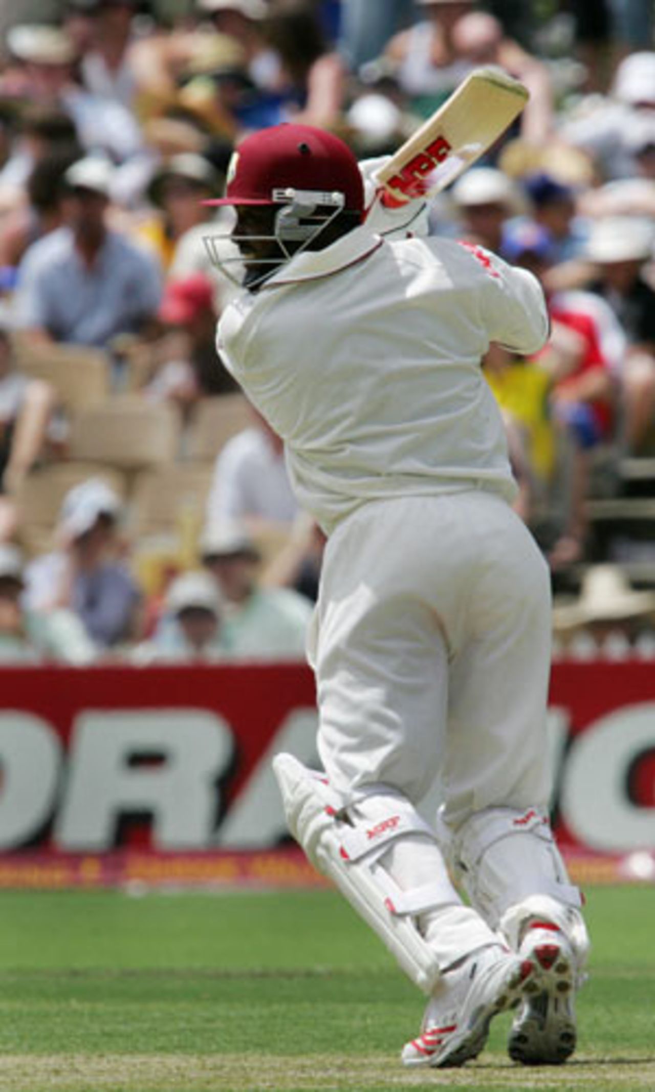 Brian Lara hits out yet again during his hundred, Australia v West Indies, 3rd Test, Adelaide, 1st day, November 25, 2005