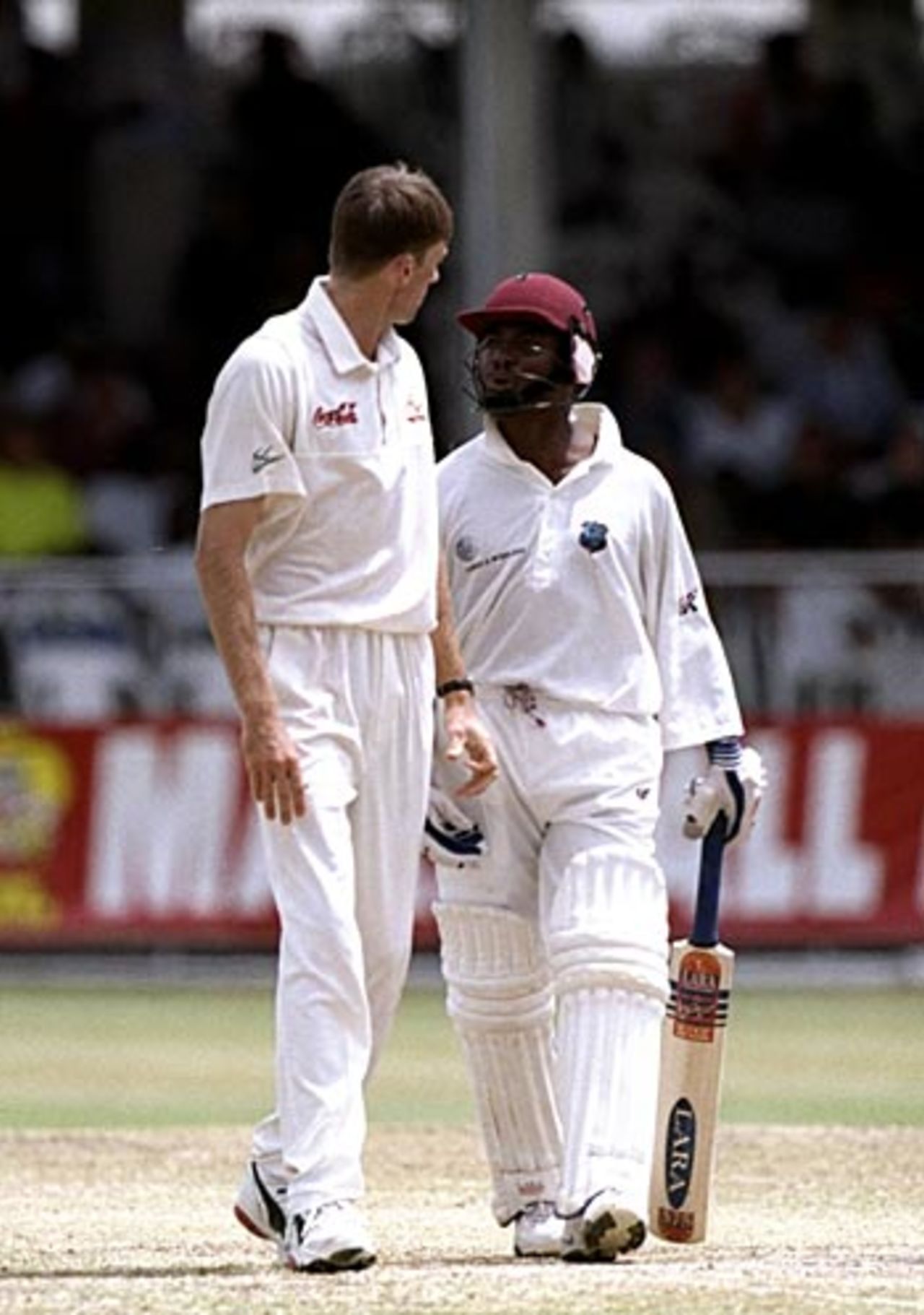 Brian Lara and Glenn McGrath have had many duels over the years, West Indies v Australia, Barbados, March 30, 1999