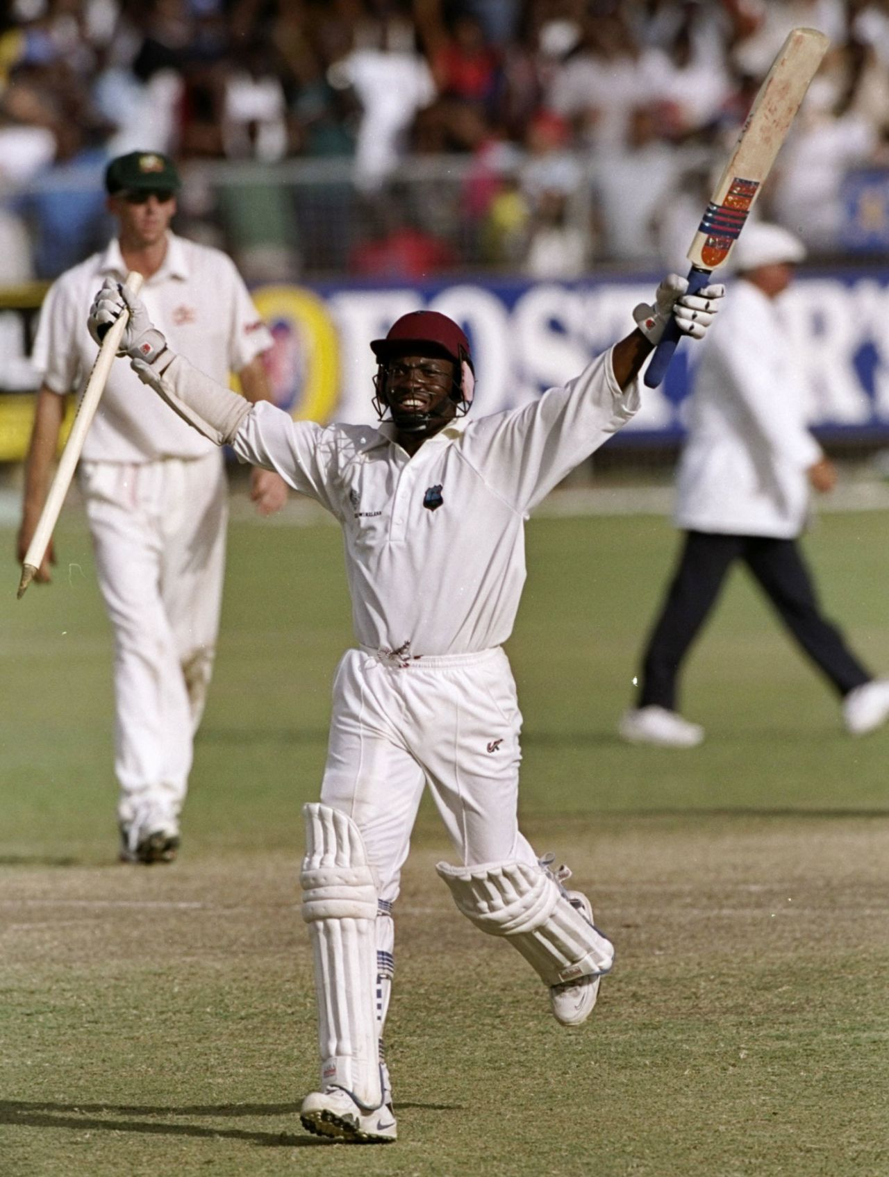 Yet another special innings from Brian Lara, his innings of 153 not out taking his team to victory, West Indies v Australia, 3rd Test, Barbados, 5th day, March 30, 1999