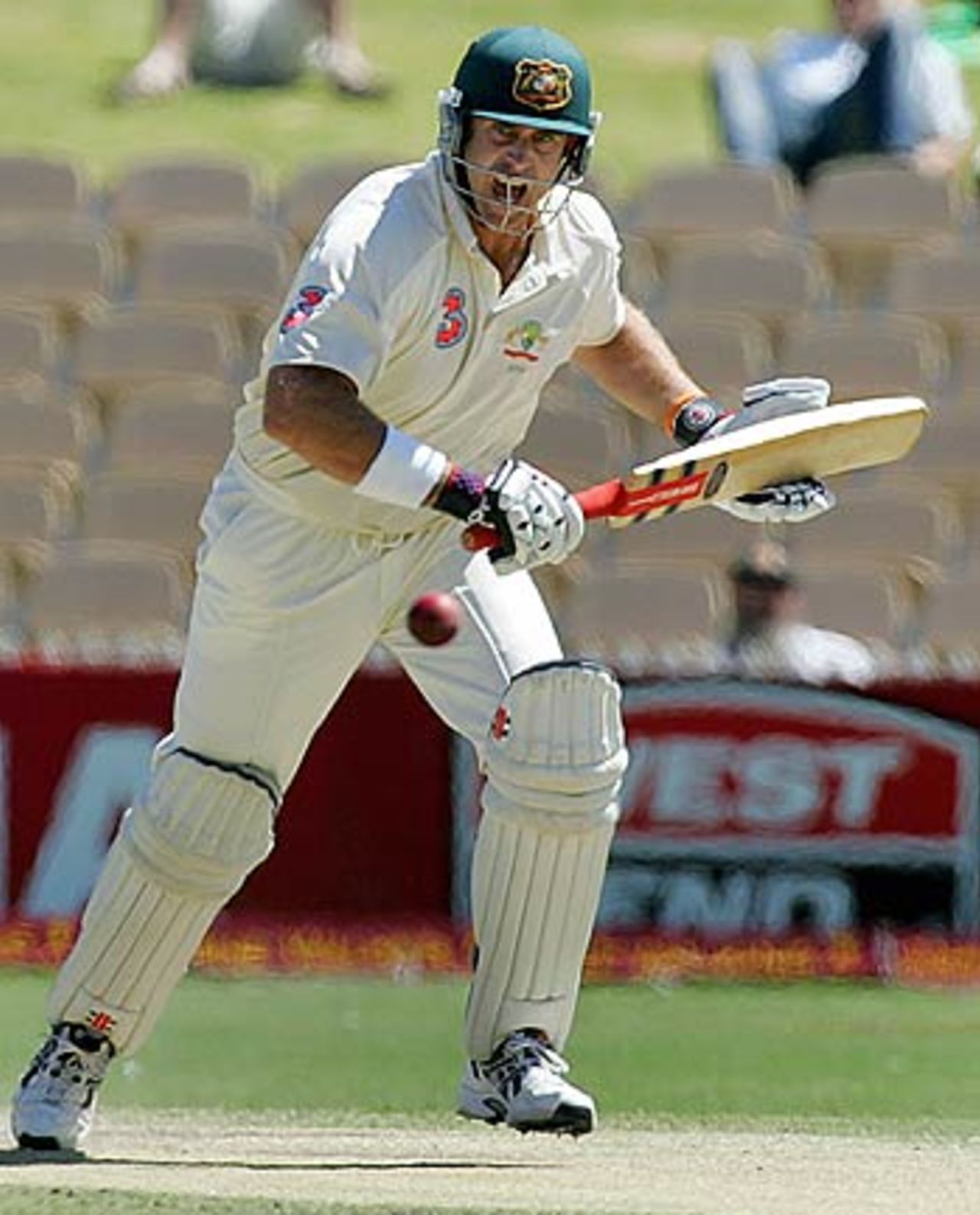 Matthew Hayden calls for a run on his way a half-century, 3rd Test, Adelaide, 5th day, November 29, 2005