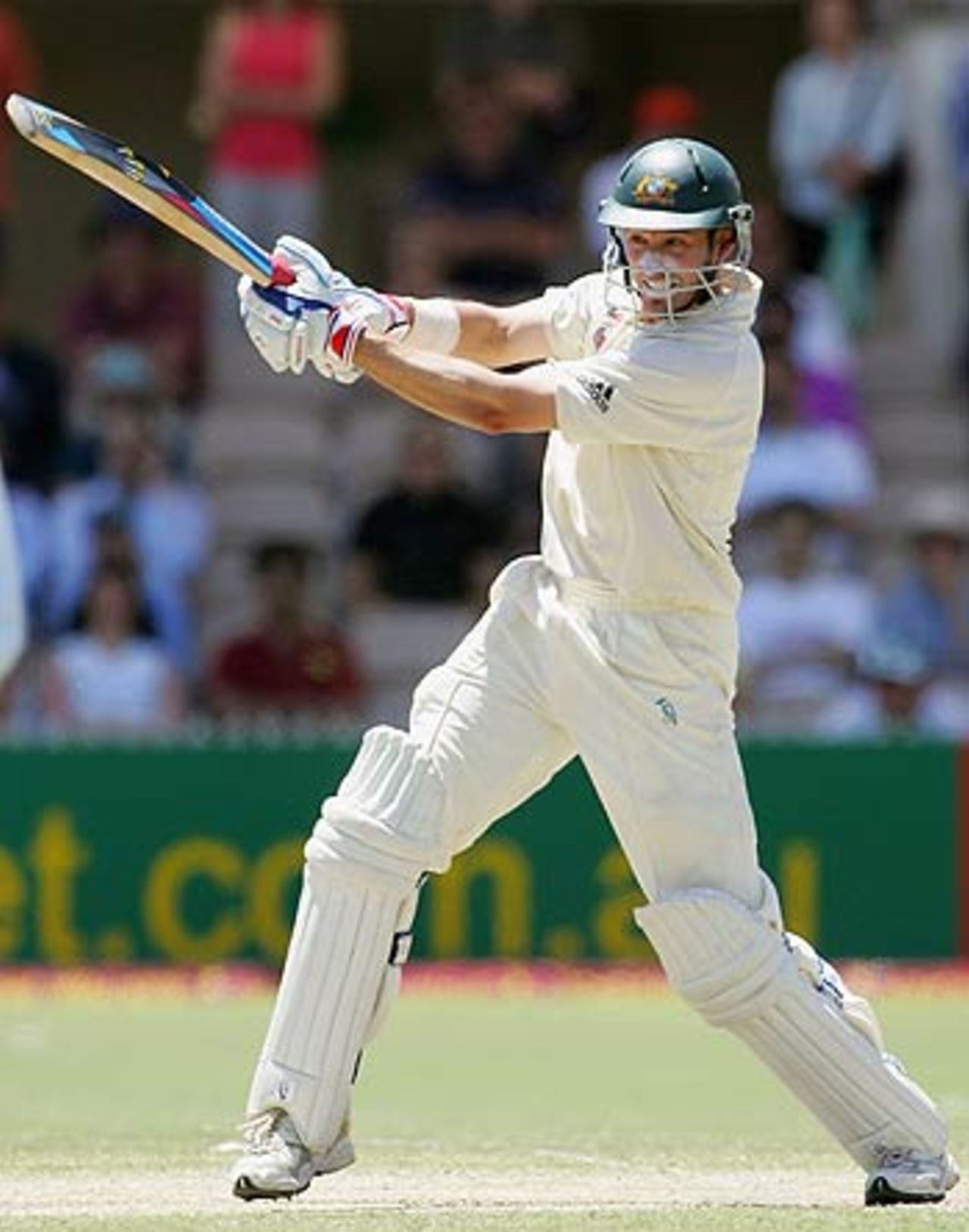 Michael Hussey was in good nick during his 30, 3rd Test, Adelaide, 5th day, November 29, 2005