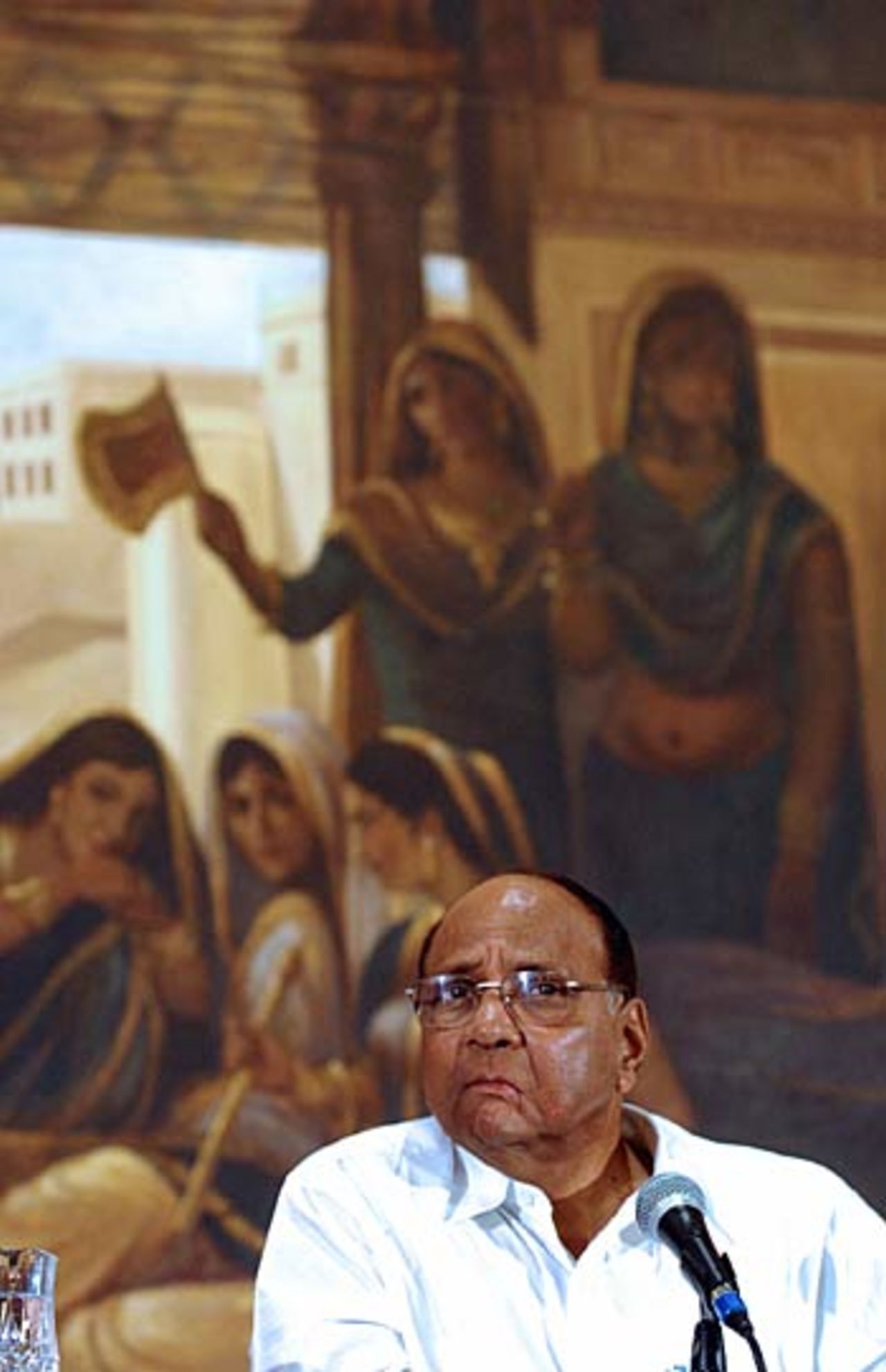 Sharad Pawar takes questions from the media, November 29, 2005