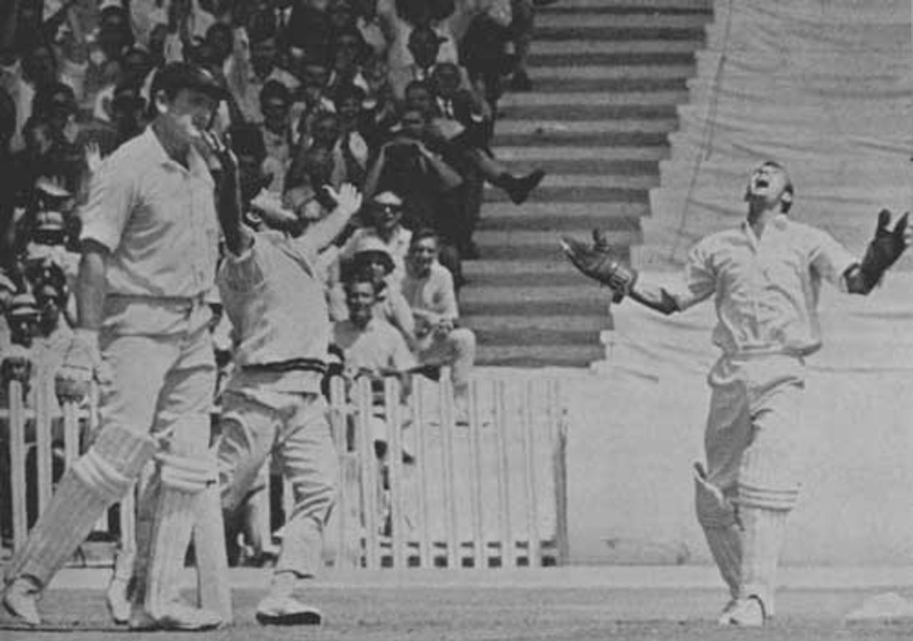 Denis Lindsay catches Keith Stackpole, South Africa v Australia, February 19-24, 1970