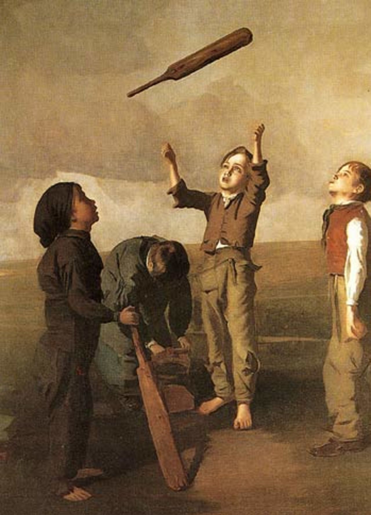 Tossing For Innings by Robert James (approx 1845). The original hangs in the pavilion at Lord's