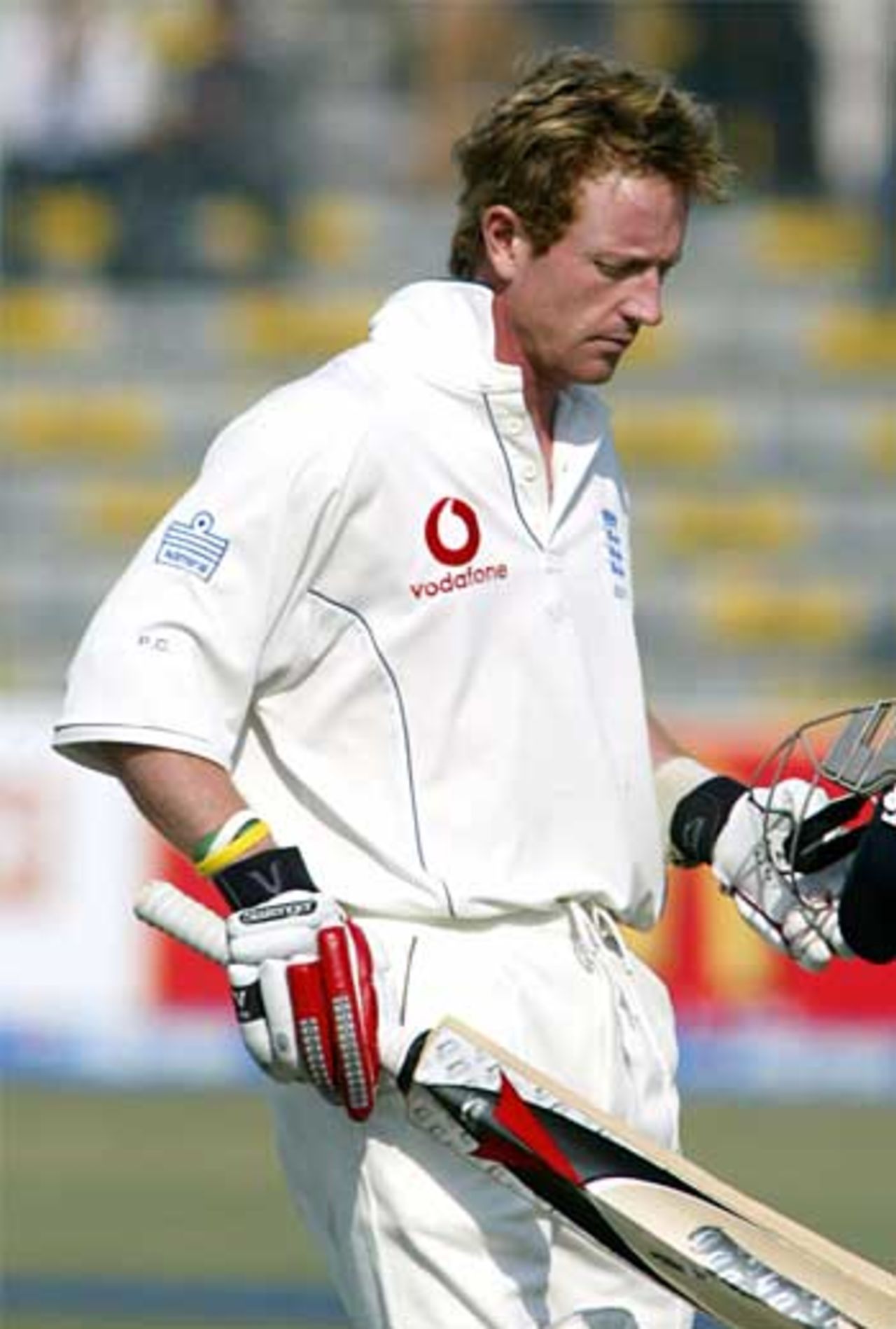 Paul Collingwood falls to Danish Kaneria, Pakistan v England, 3rd Test, Lahore, December 3, 2005