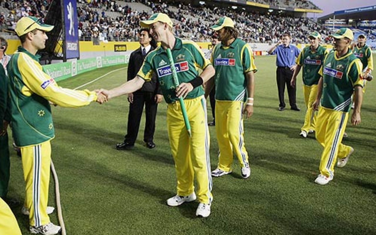 Australia complete a comprehensive rout of New Zealand, New Zealand v Australia, 1st ODI, Chappell-Hadlee Trophy, Auckland, December 3, 2005