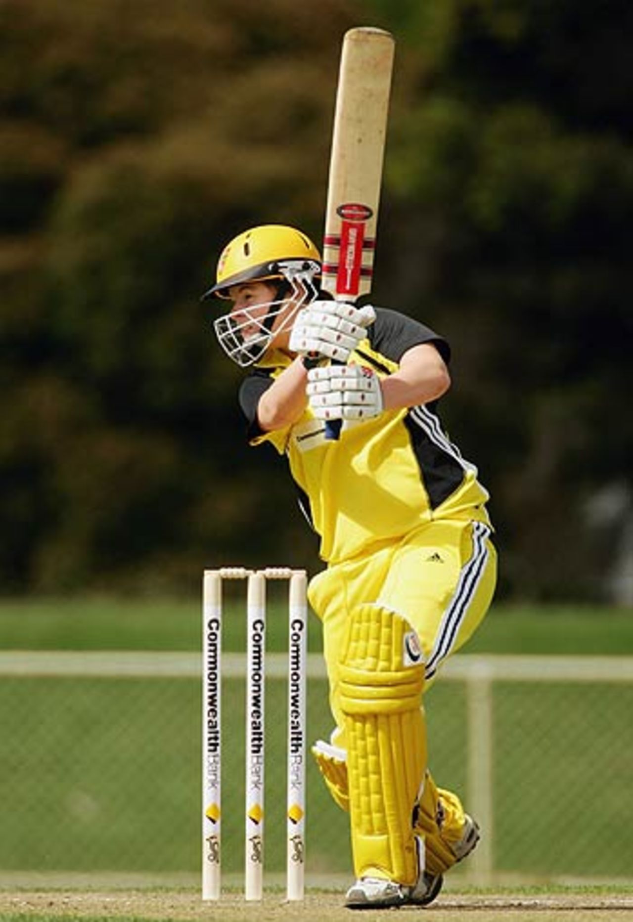 Lauren Stammers drives through the covers, Victoria v Western Australia, Melbourne, December 5, 2005