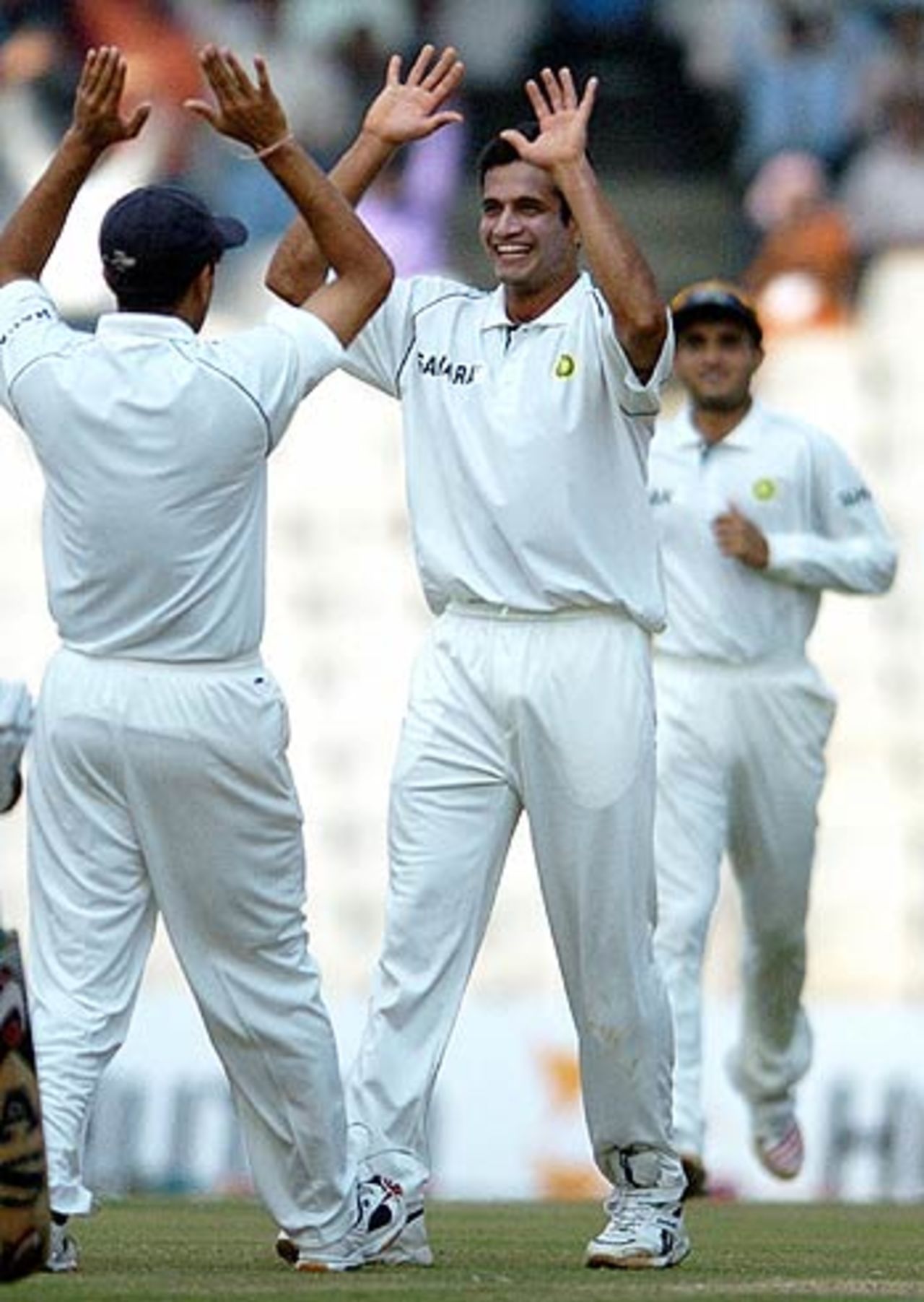 Irfan Pathan picked up the wicket of Avishka Gunawardene early on, India v Sri Lanka, 1st Test, Chennai, December 5, 2005