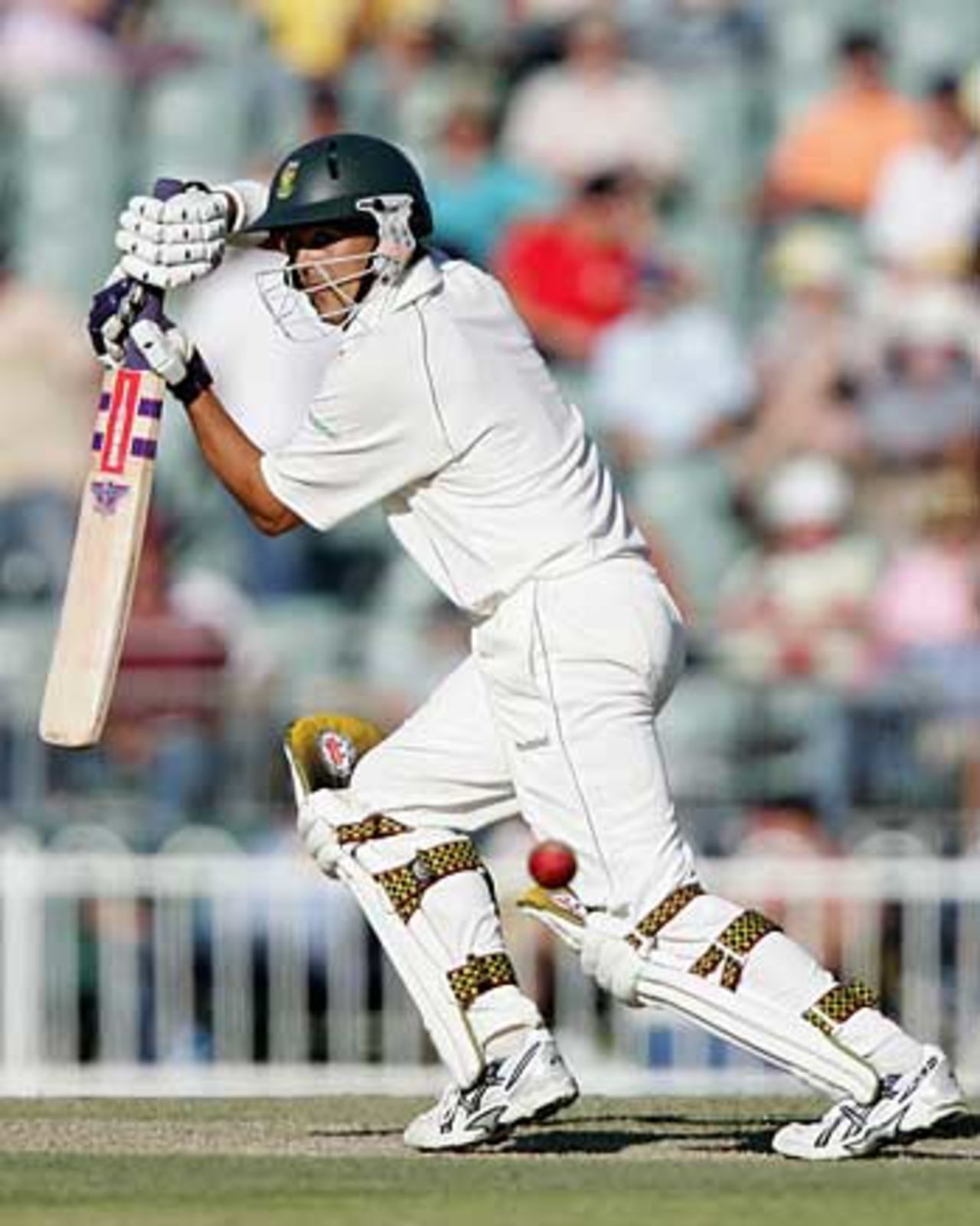 Jacques Rudolph forces a ball square during his unbeaten 59, CA Chairman's XI v South Africans, Lilac Hill, Perth, December 9, 2005