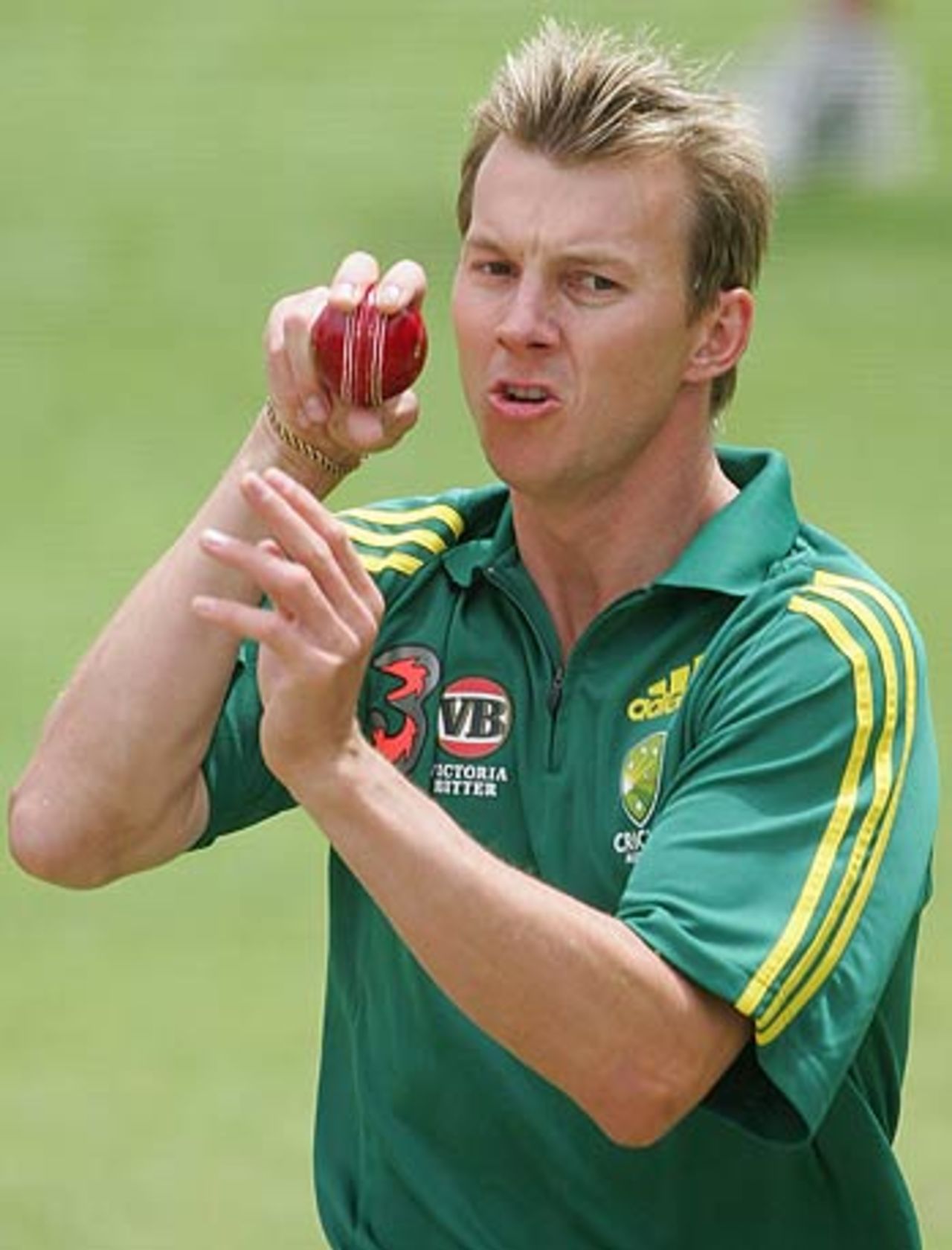 A fiery Brett Lee hones it on his target, WACA, Perth, December 14, 2005