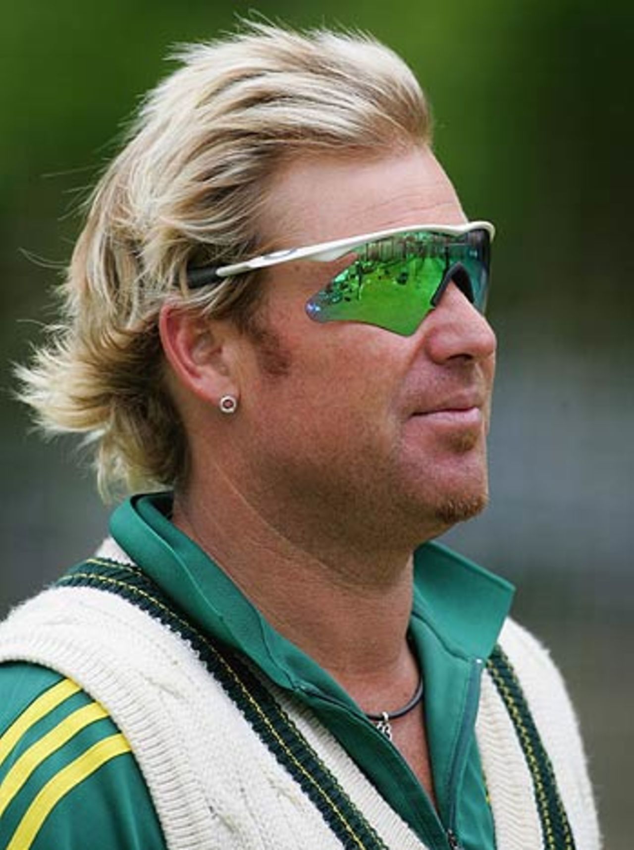A relaxed Shane Warne during a practice session, WACA, Perth, December 14, 2005