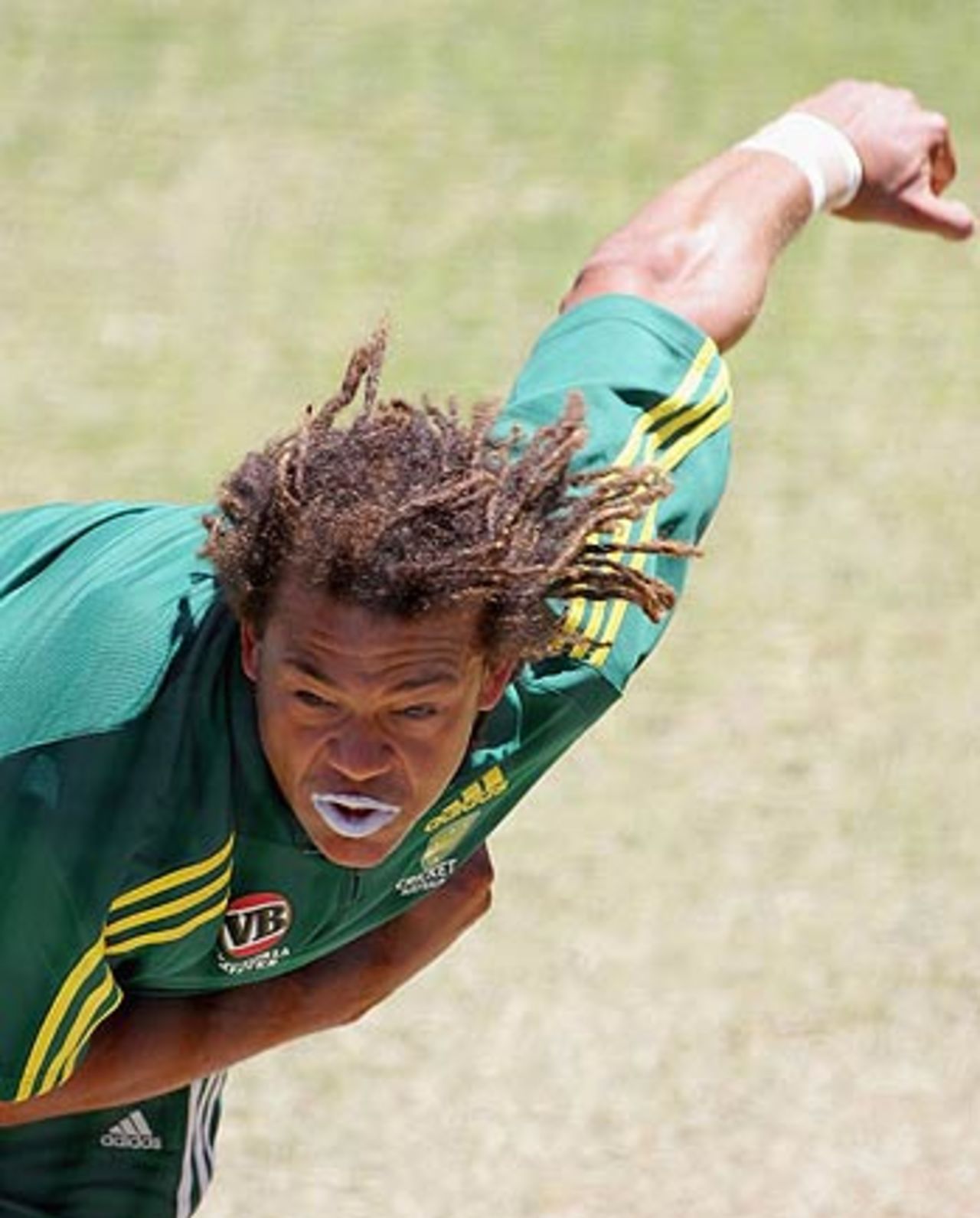 Andrew Symonds works on his bowling at the WACA, WACA, Perth, December 15, 2005