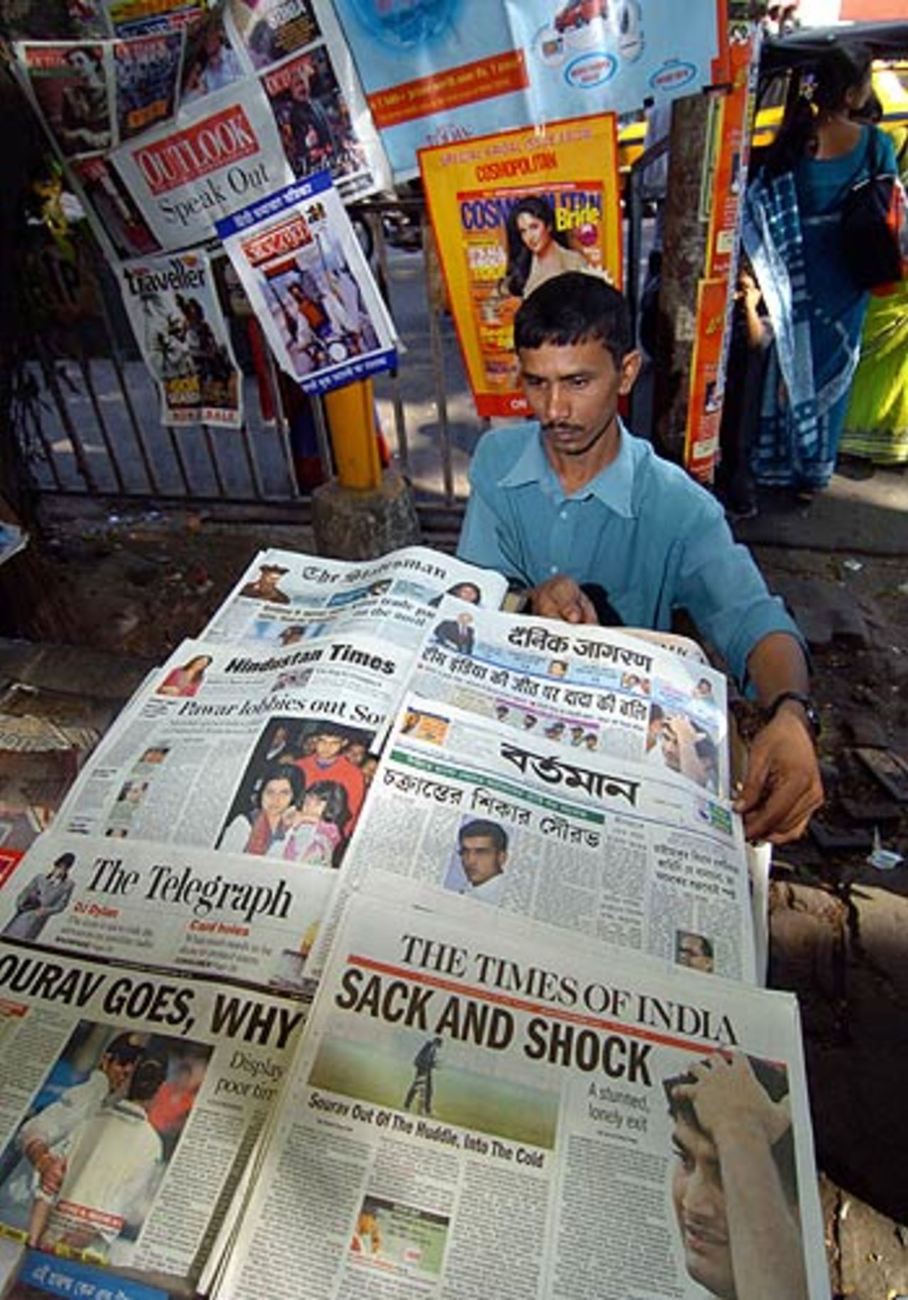 Sourav Ganguly's axeing is front-page news in India, December 15, 2005