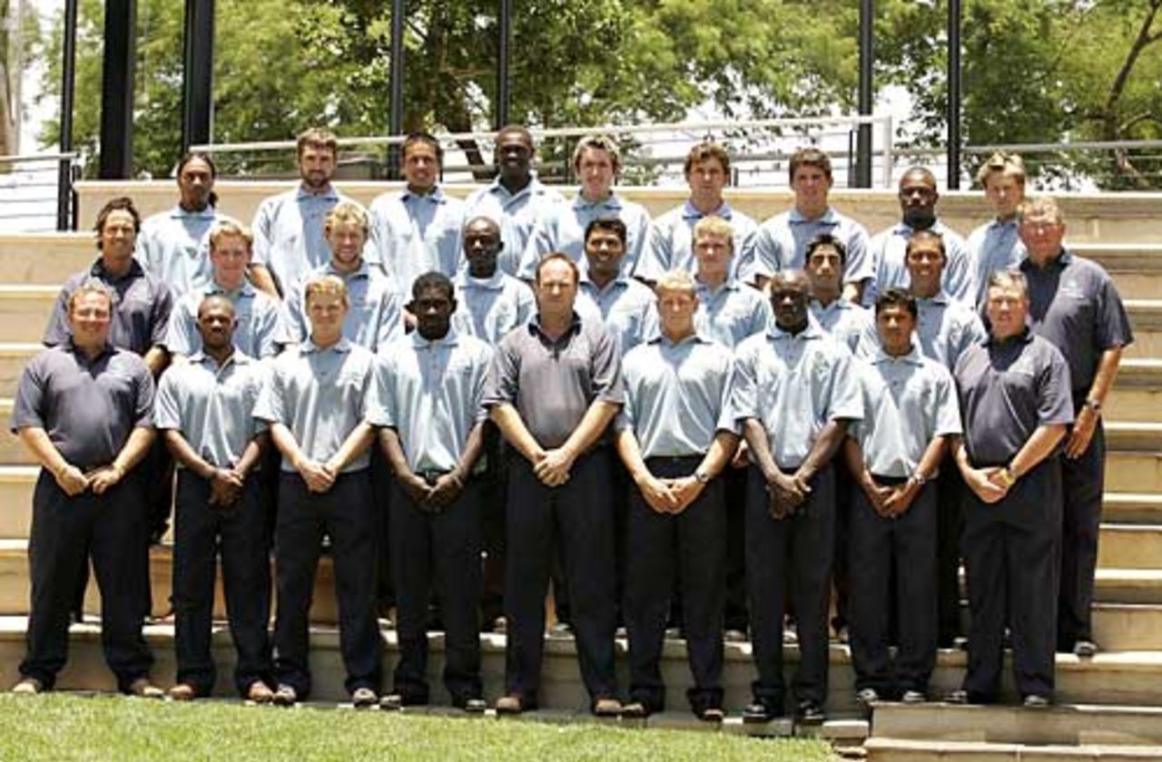 Players and coaches from the High Performance centre in Pretoria where players from the Associate countries have been training, Pretoria, December 16, 2005