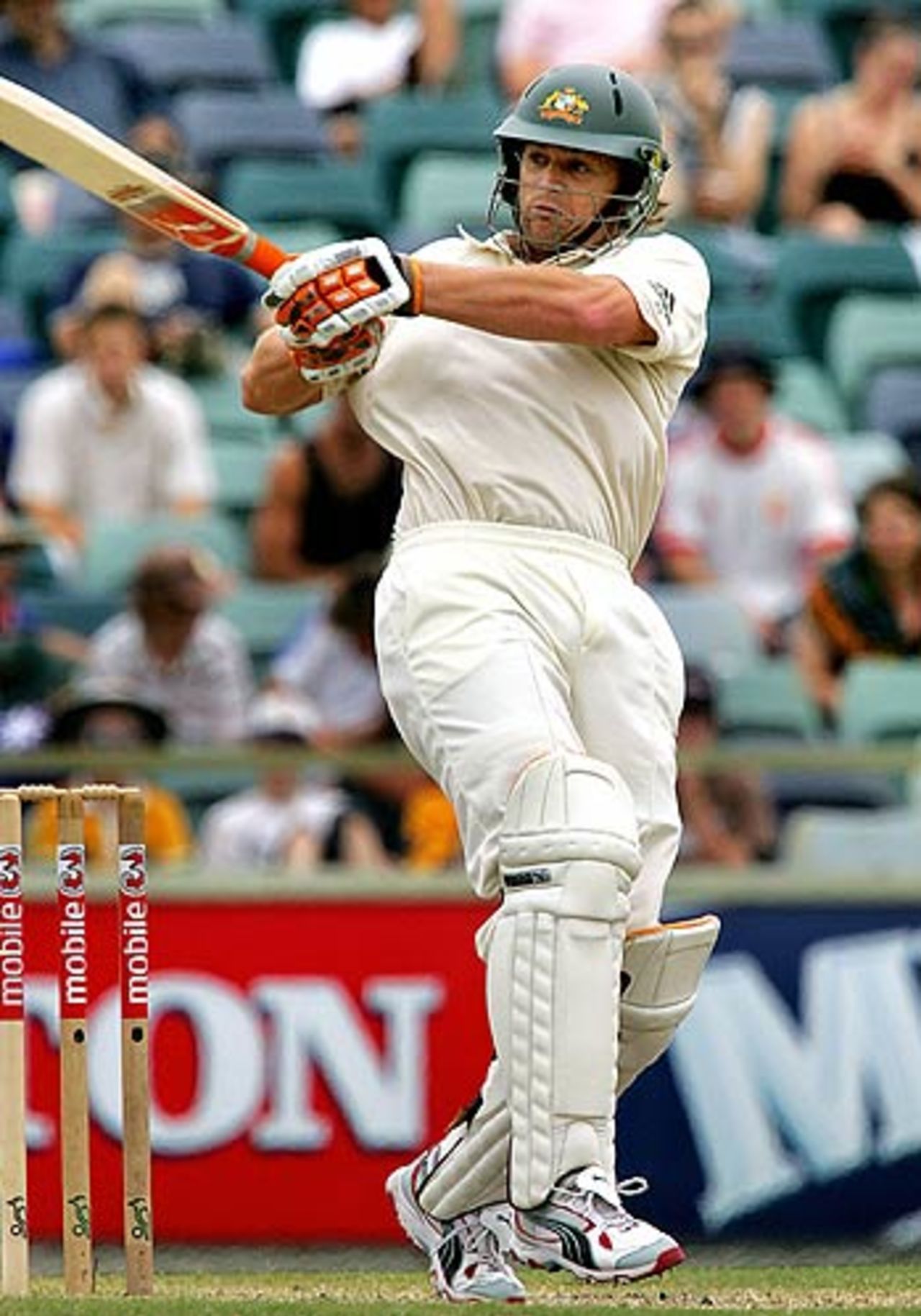 Adam Gilchrist made 44 off 58 balls, Australia v South Africa, 1st Test, Perth, 4th day, December 19, 2005
