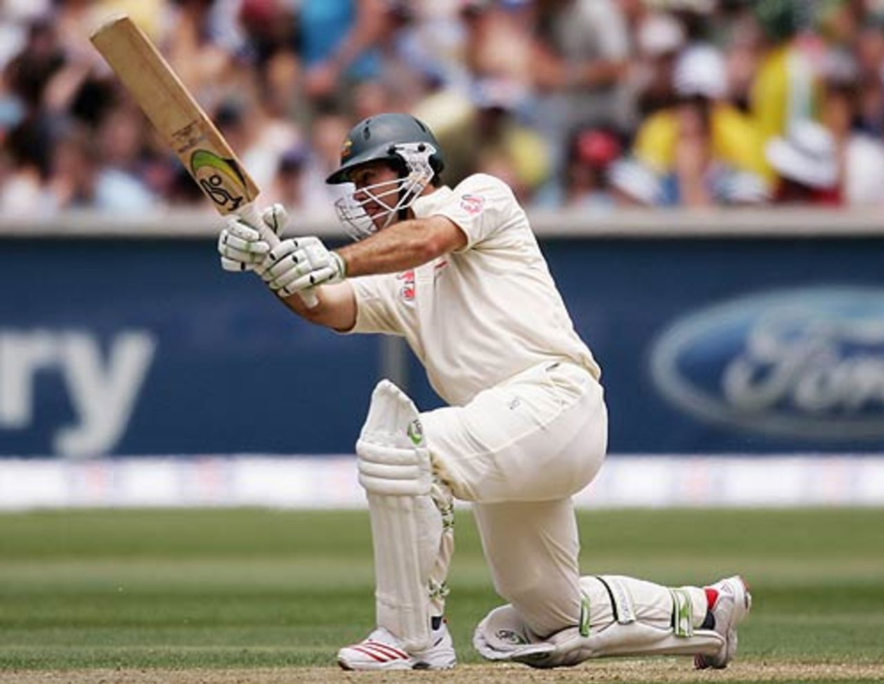 Ricky Ponting unfurls a lovely cover drive, Australia v South Africa, 2nd Test, Melbourne, 1st day, December 26, 2005