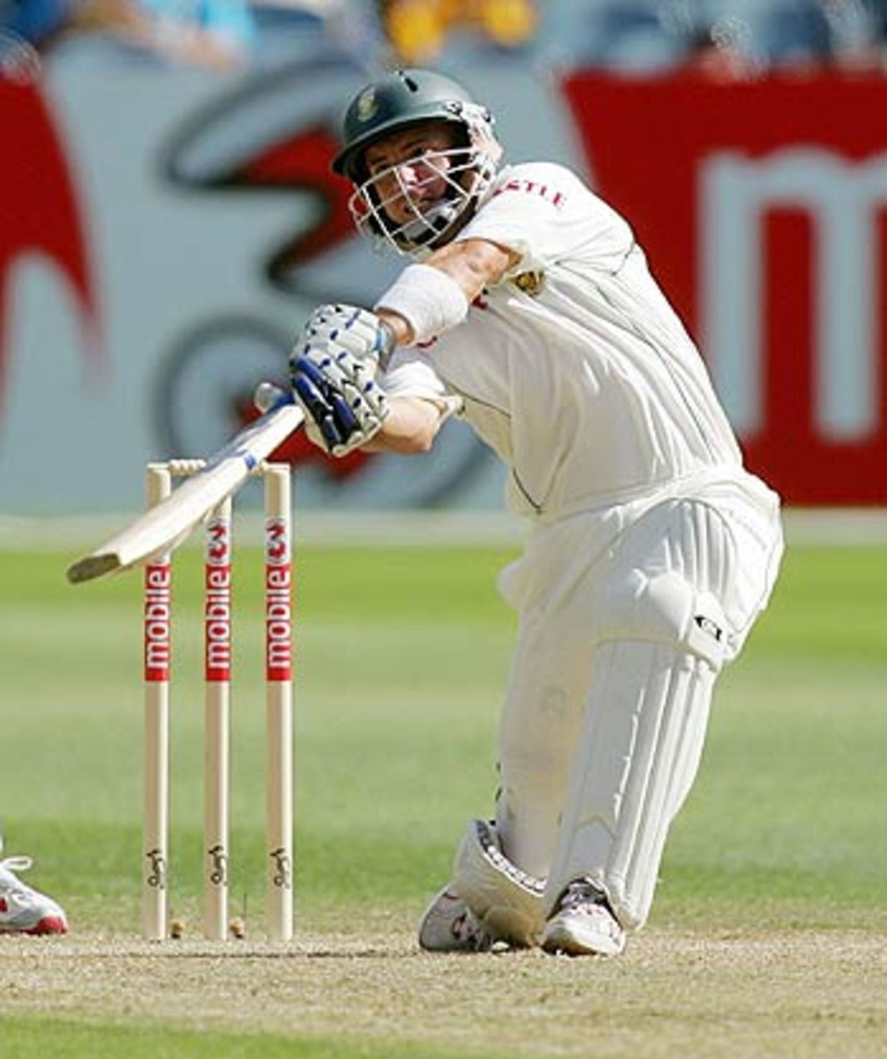 Herschelle Gibbs drives during his unbeaten 54, 2nd Test, Melbourne, 2nd day, December 27, 2005
