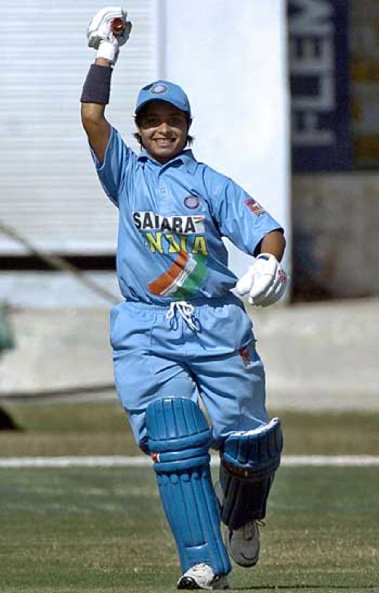 Jaya Sharma celebrates her century against Pakistan, which finished as the highest score for India's women in ODIs, Pakistan Women v India Women, 3rd Asia Cup match, Karachi, December 30, 2005
