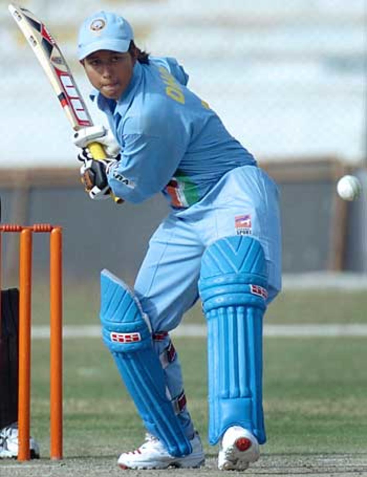 Rumeli Dhar opens her shoulders during a rapid half-century, Pakistan Women v India Women, 6th Asia Cup match, Karachi, January 2, 2006