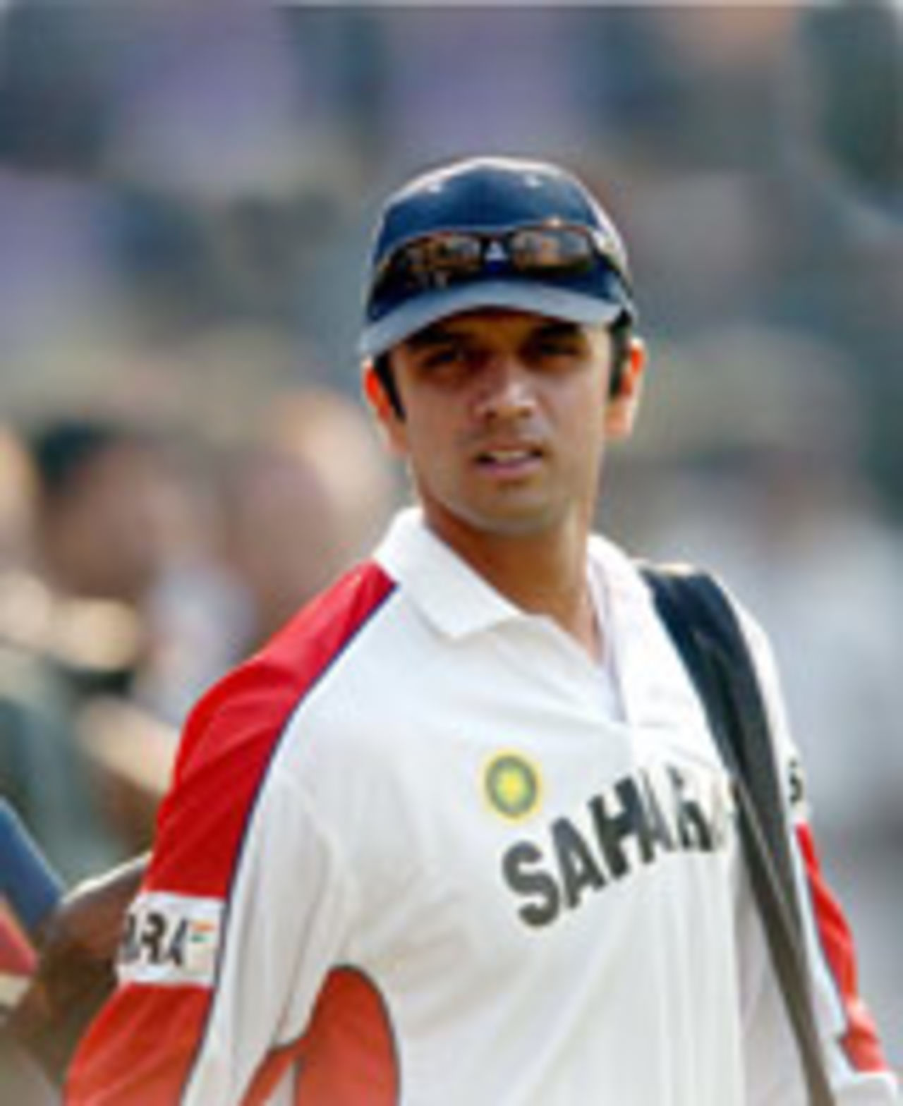 Rahul Dravid arrives for a net session in Kolkata during the ODI series against South Africa
