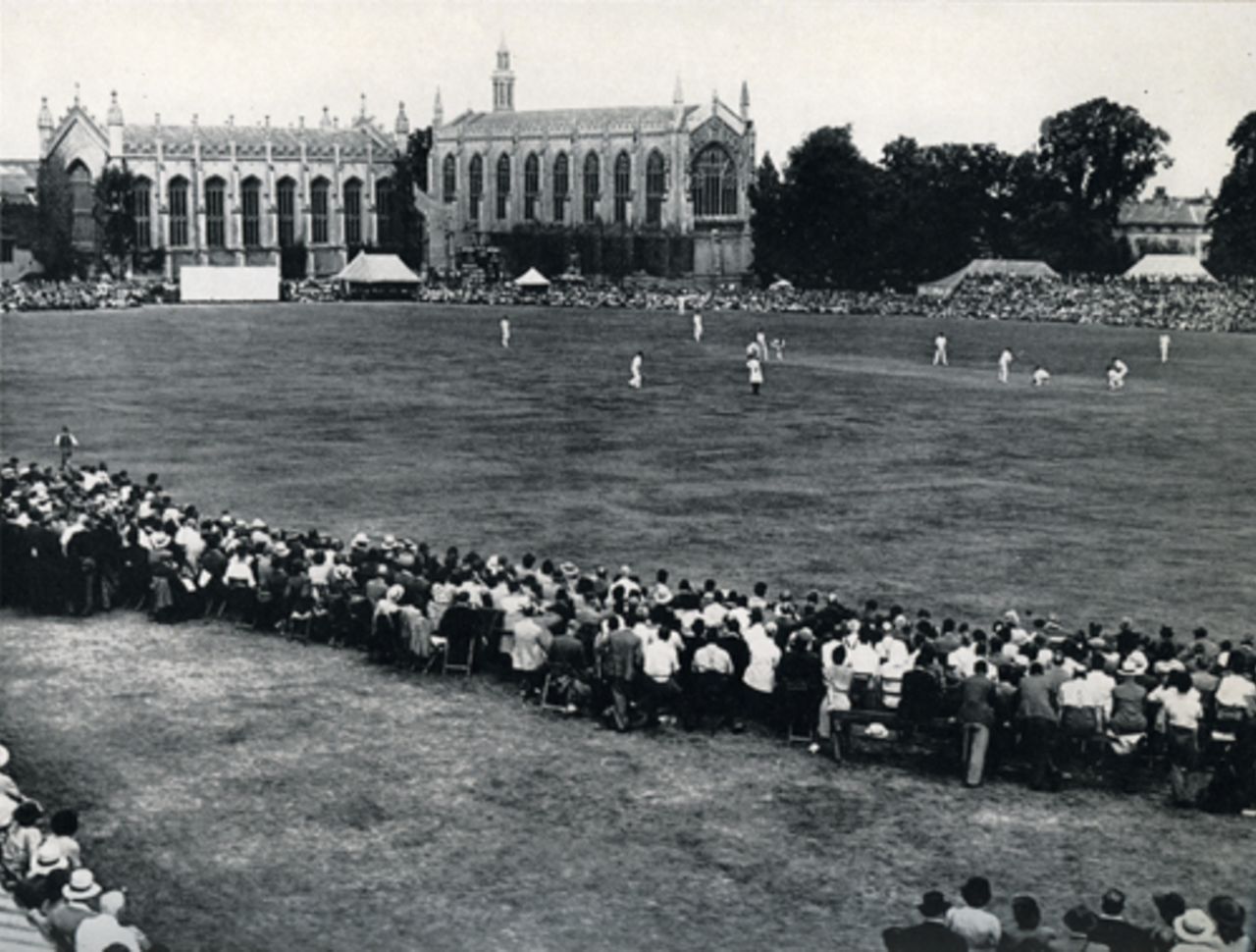 A full house at Cheltenham - 14000 inside and more locked out for the Championship decider, Gloucestershire v Middlesex, Cheltenham, August 16, 1947