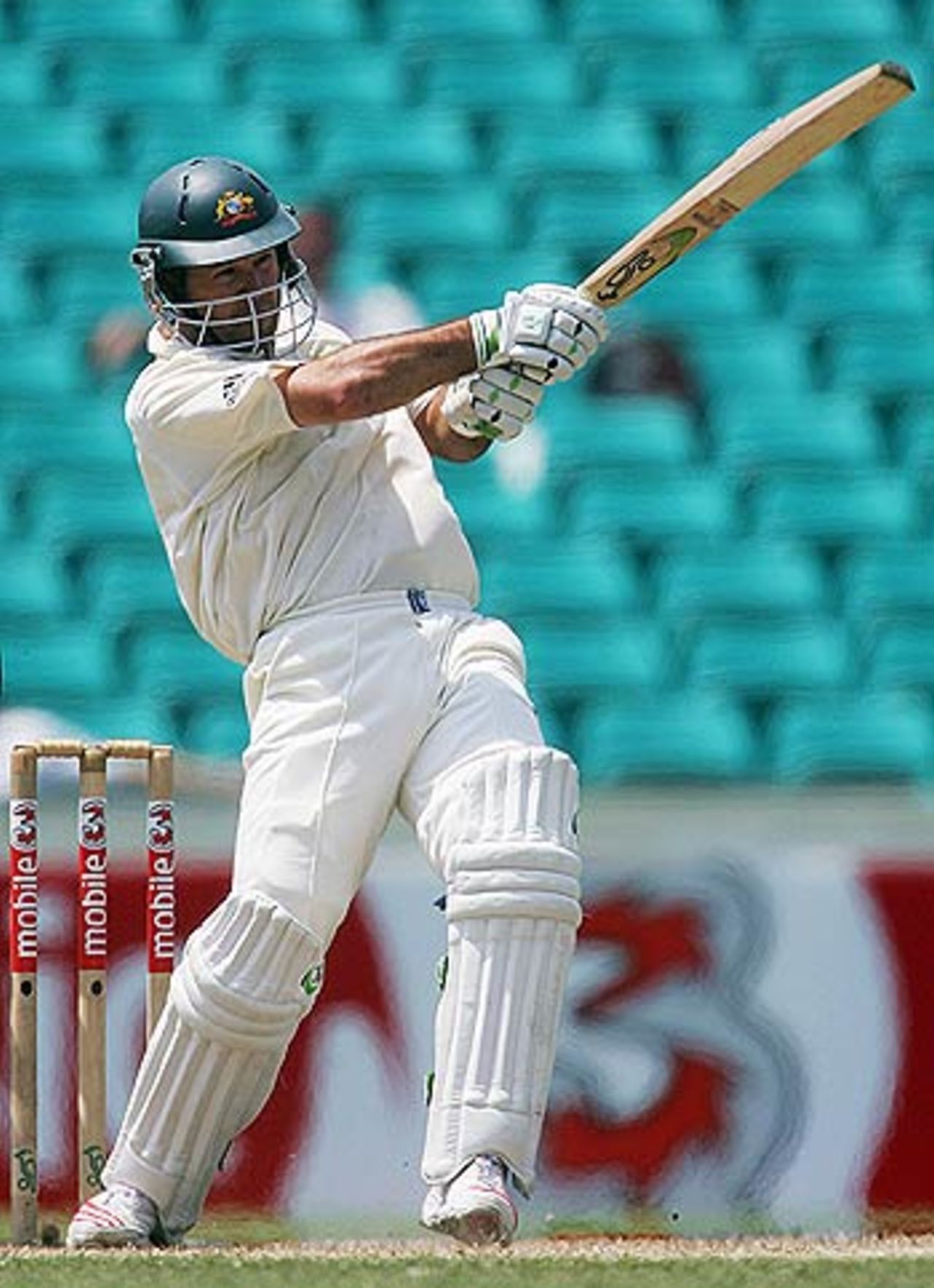 Ricky Ponting rifles one through midwicket, Australia v South Africa, 3rd Test, Sydney, 5th day, January 6, 2006