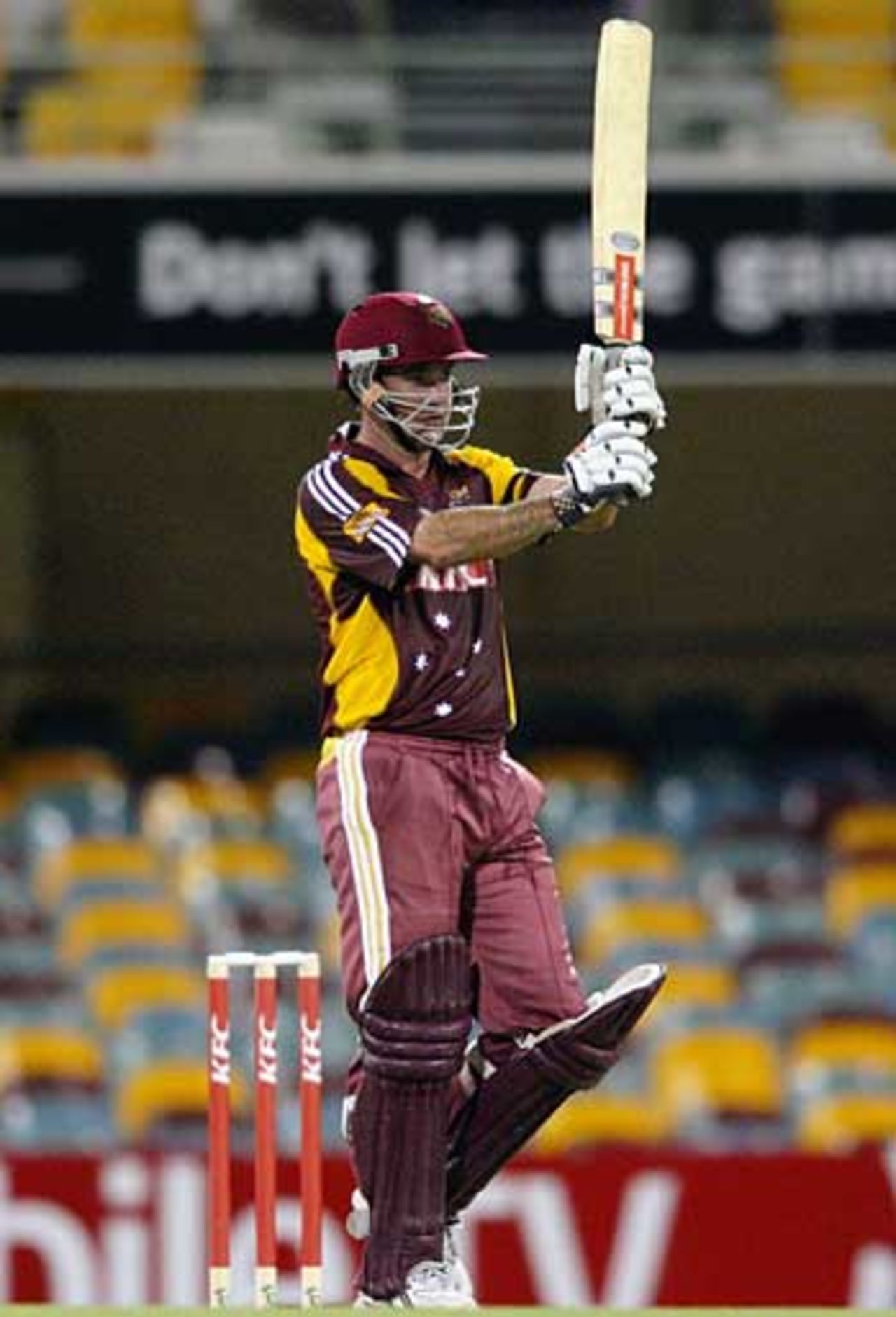 Jimmy Maher cracked 59 off 50 balls as Australia's Twenty20 tournament began, Queensland v Tasmania, Twenty20, Brisbane, January 6, 2006