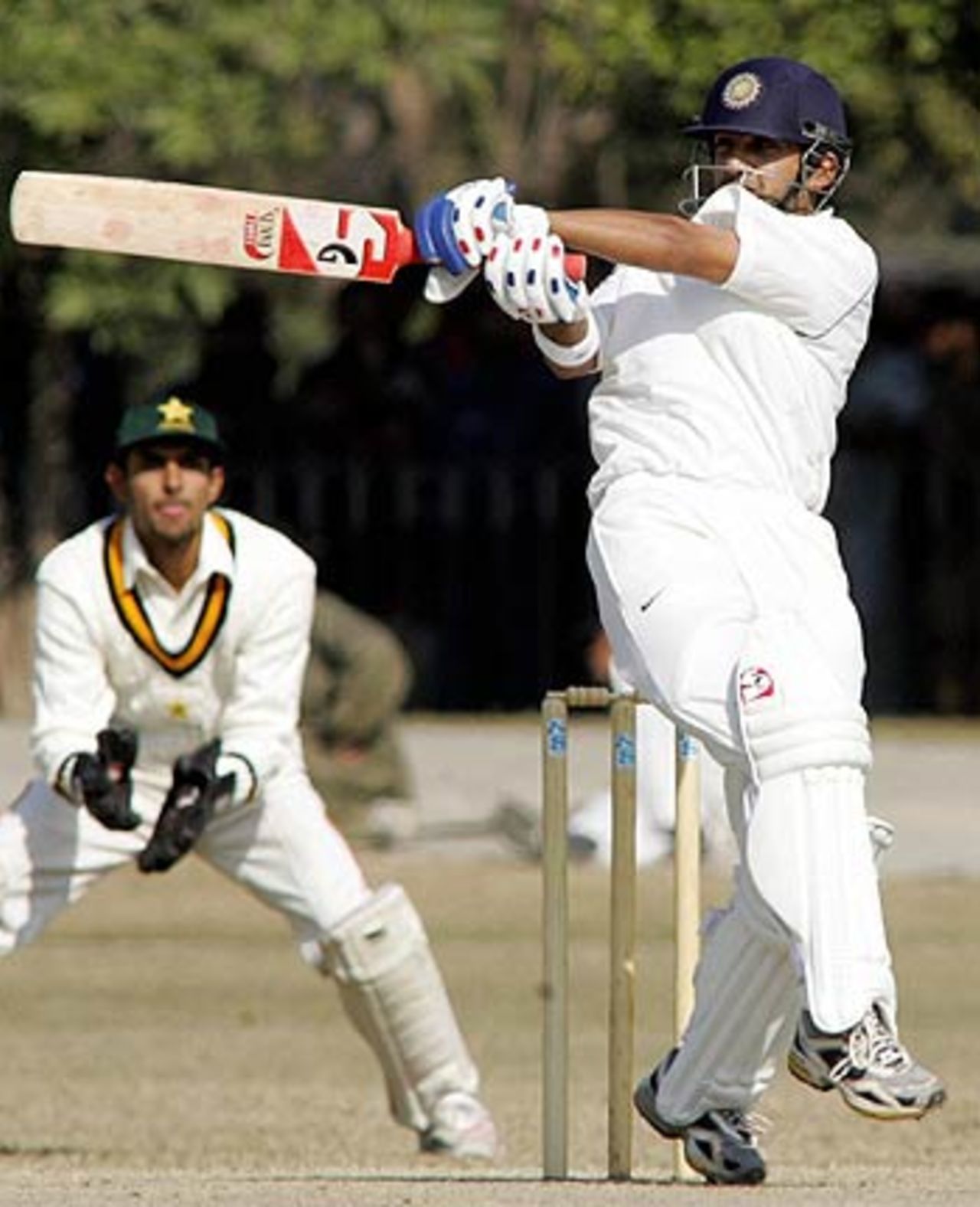Gautam Gambhir scored 53 as the Indias chose to bat against Pakistan A, Tour match: Pakistan A v Indians, Bagh-e-Jinnah, Lahore, January 7, 2005