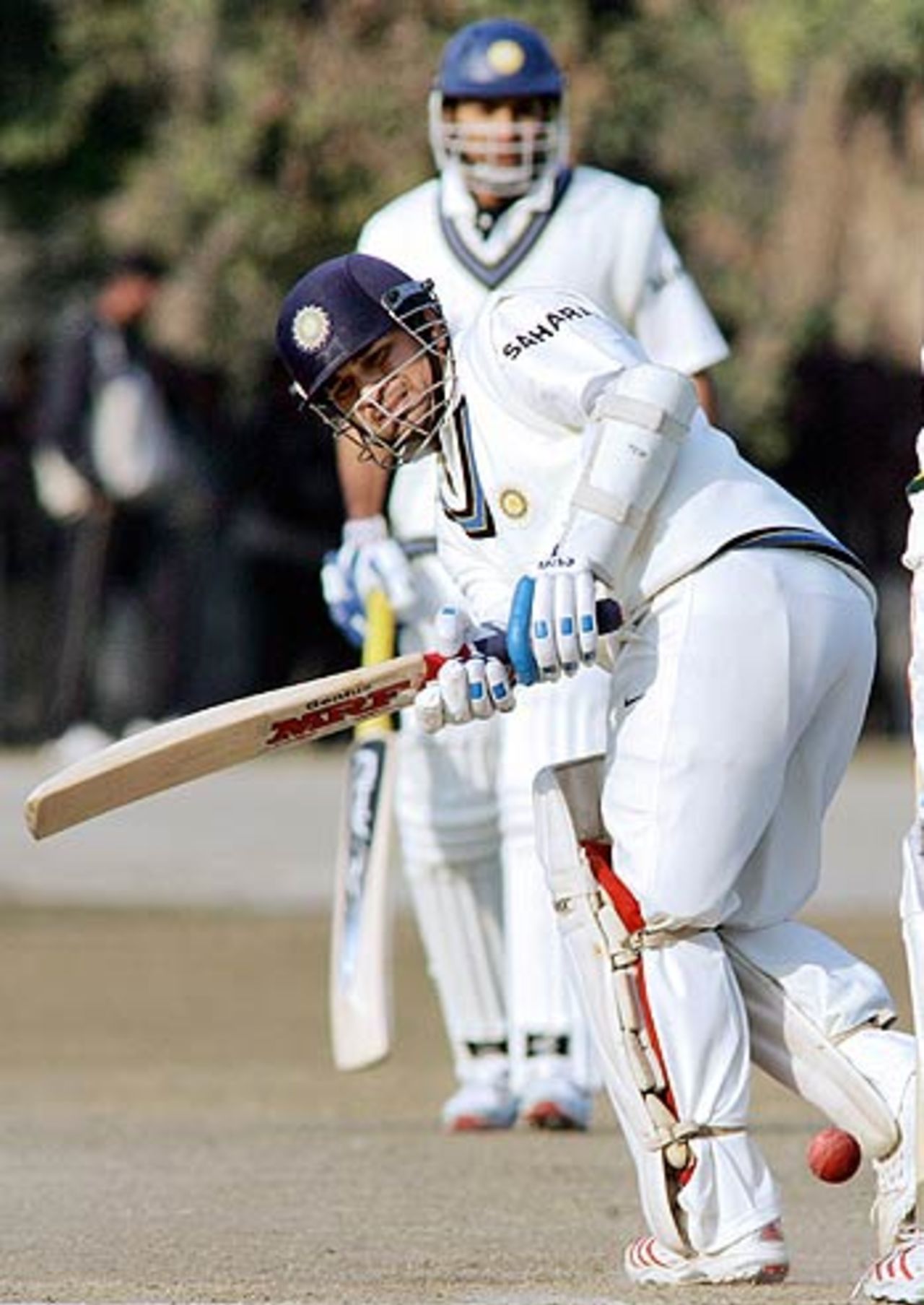Sachin Tendulkar turns it fine during his fifty, Pakistan A v Indians, Tour match, 1st day, January 7, 2006